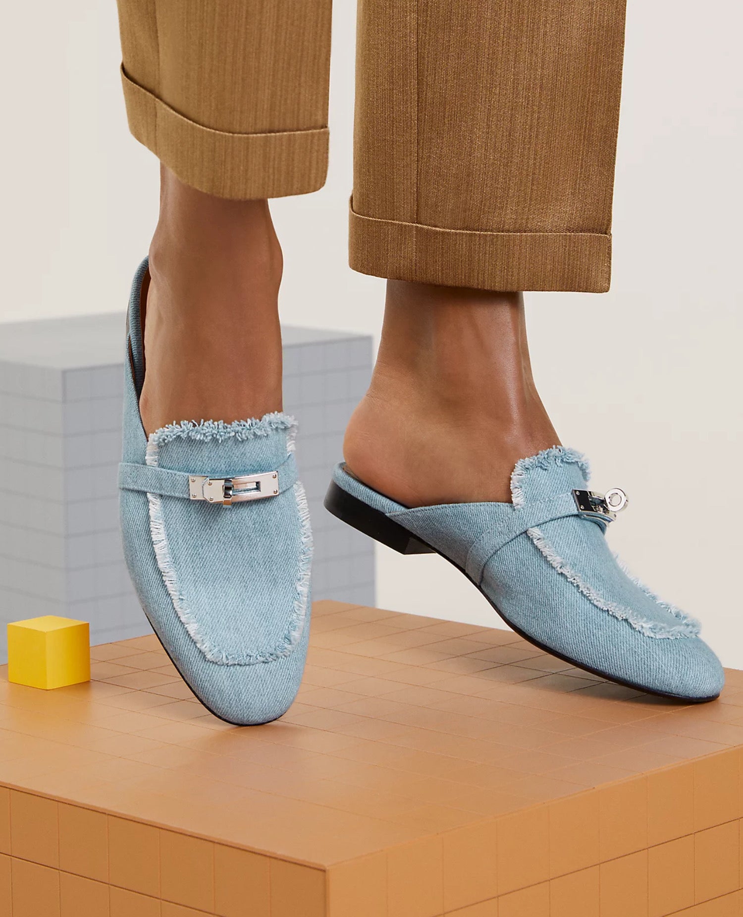 Hermès Oz Mule Bleu Clair