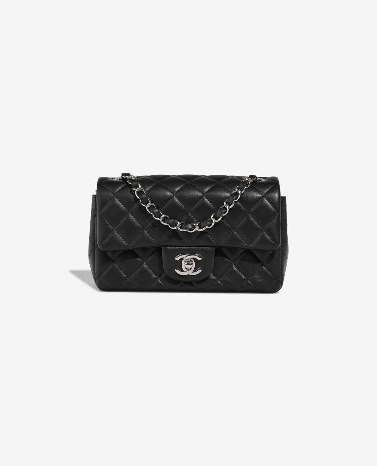 Coco Mini Classic Double Flap Silver Hardware