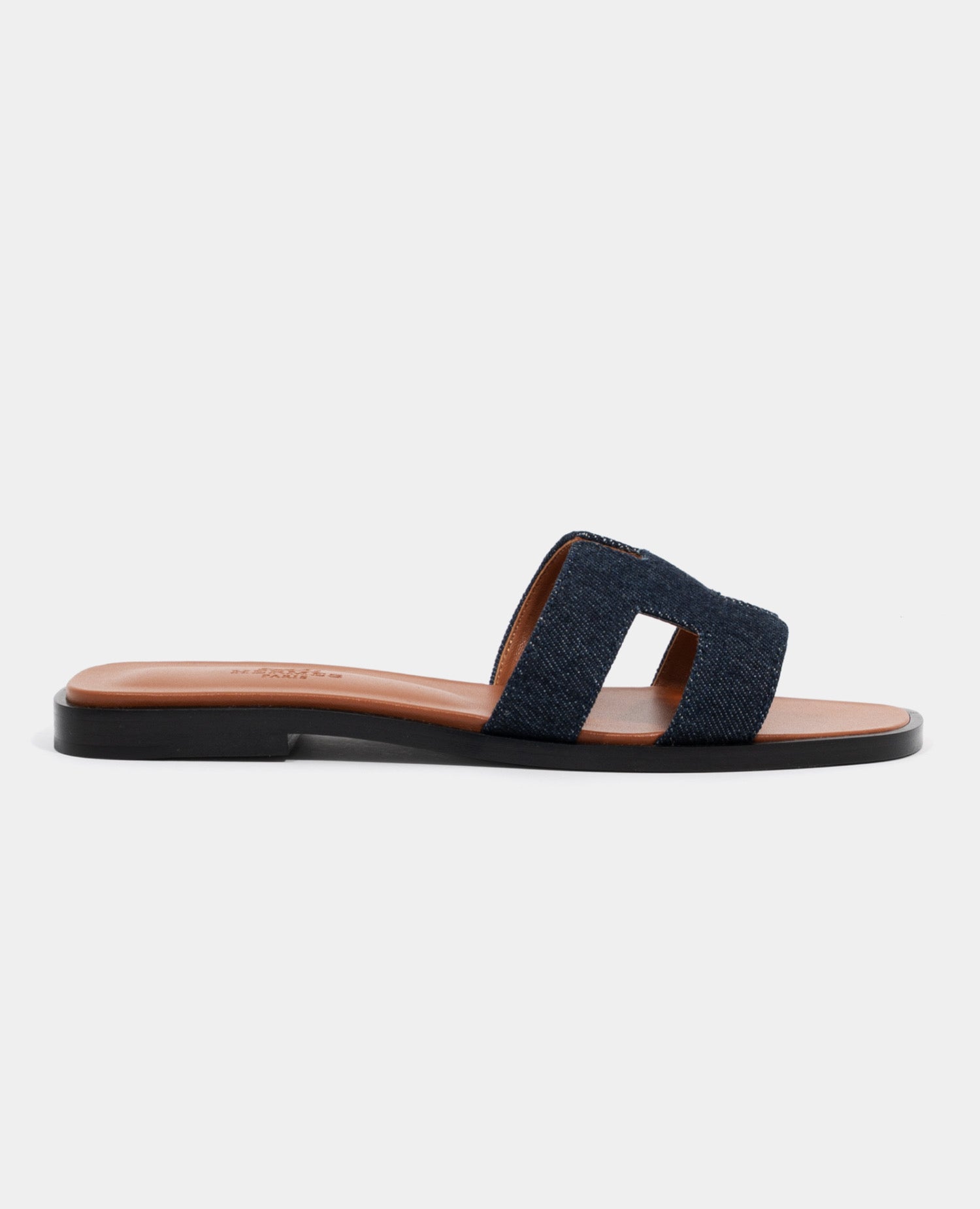 Hermès Oran Sandal Navy Blue