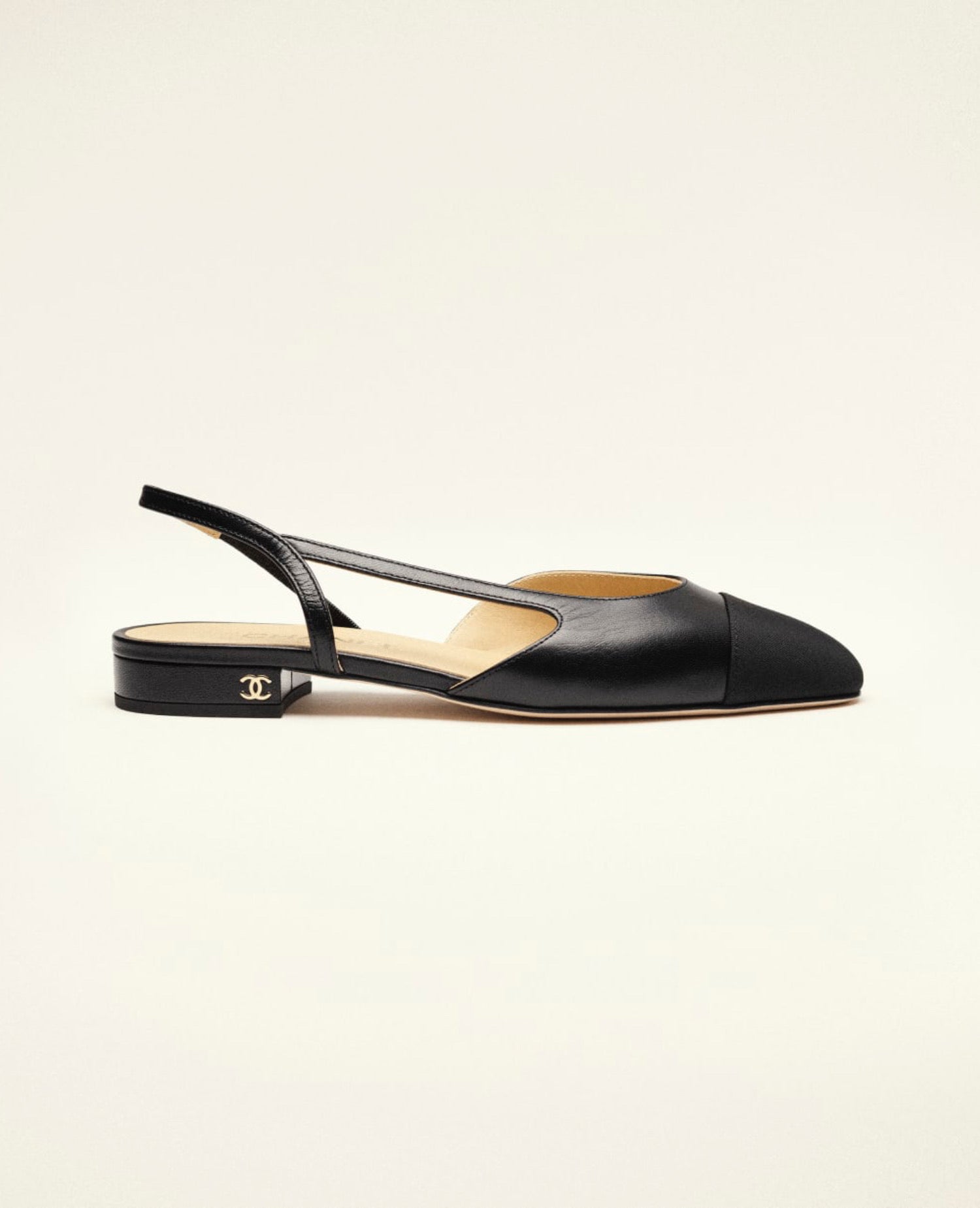 Coco Slingbacks Goatskin & Grosgrain Black