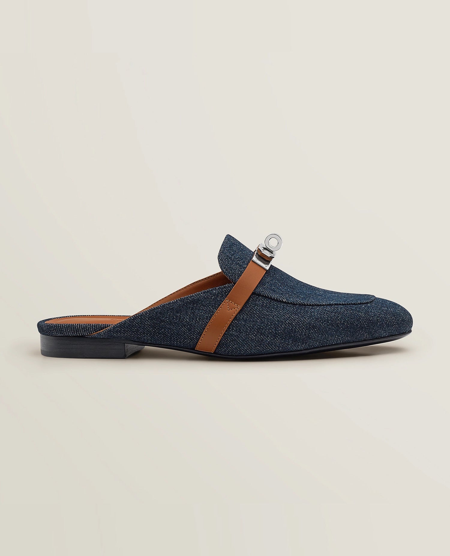 Hermès Oz Mule Bleu Brut / Gold