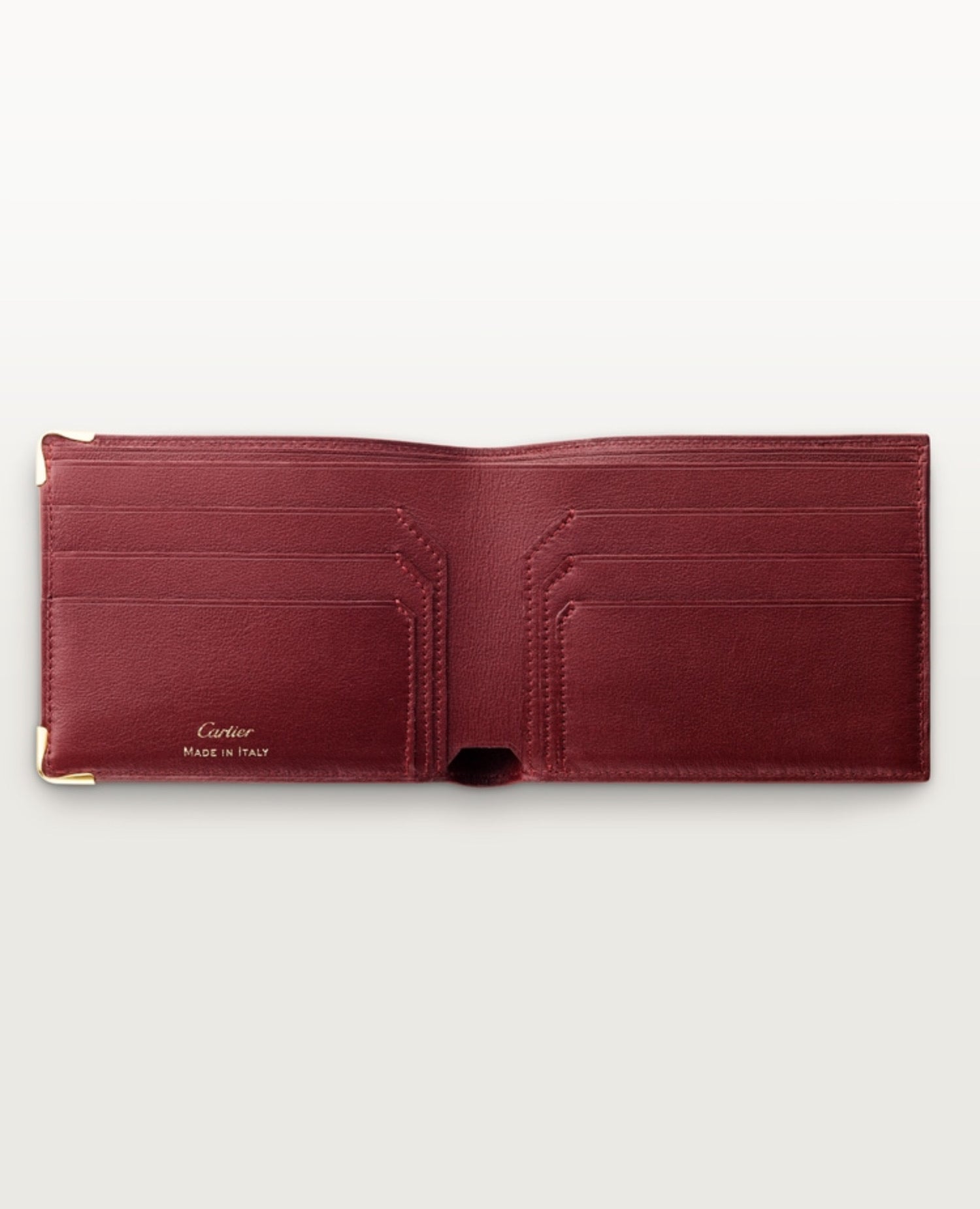 Cartier 6-Credit Card Wallet Burgundy