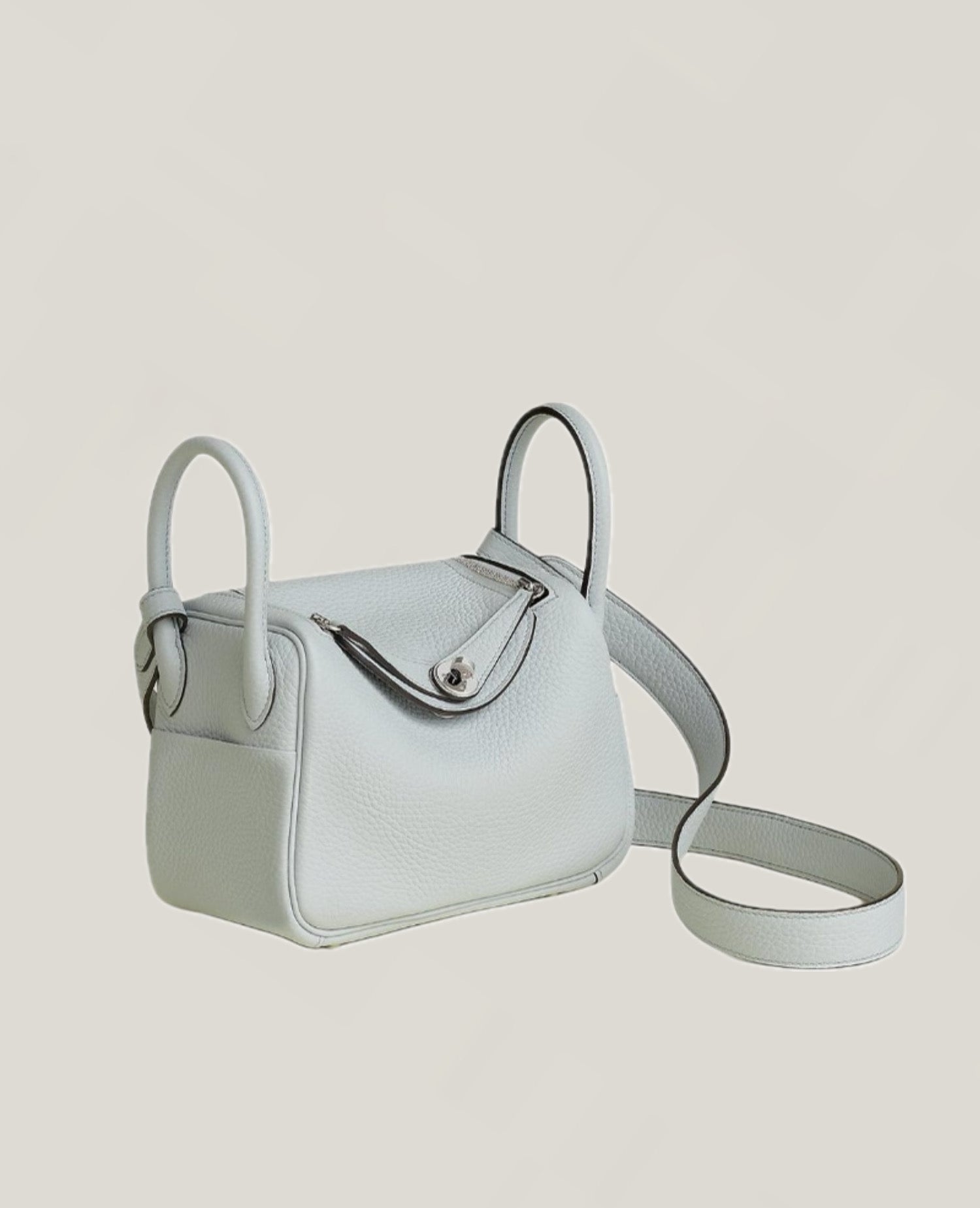 Hermès Bolsa Lindy Il Mini Bleu Glacier