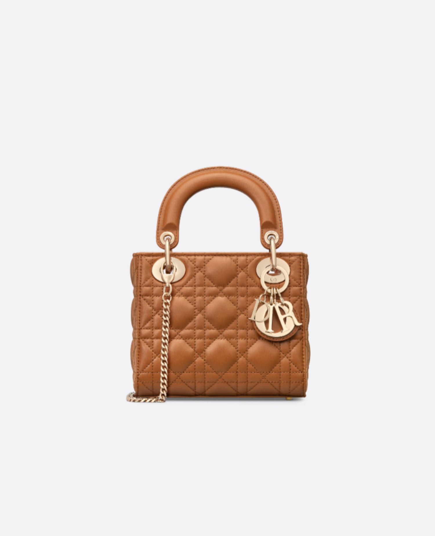 Christian Dior Mini Lady Dior Bag Golden Saddle