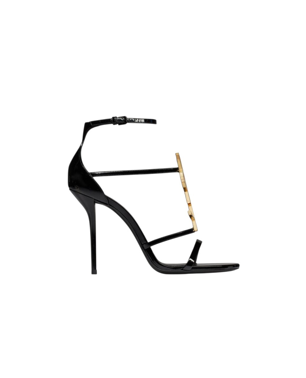 صندل كاساندرا من سان لوران مصنوع من الجلد اللامع