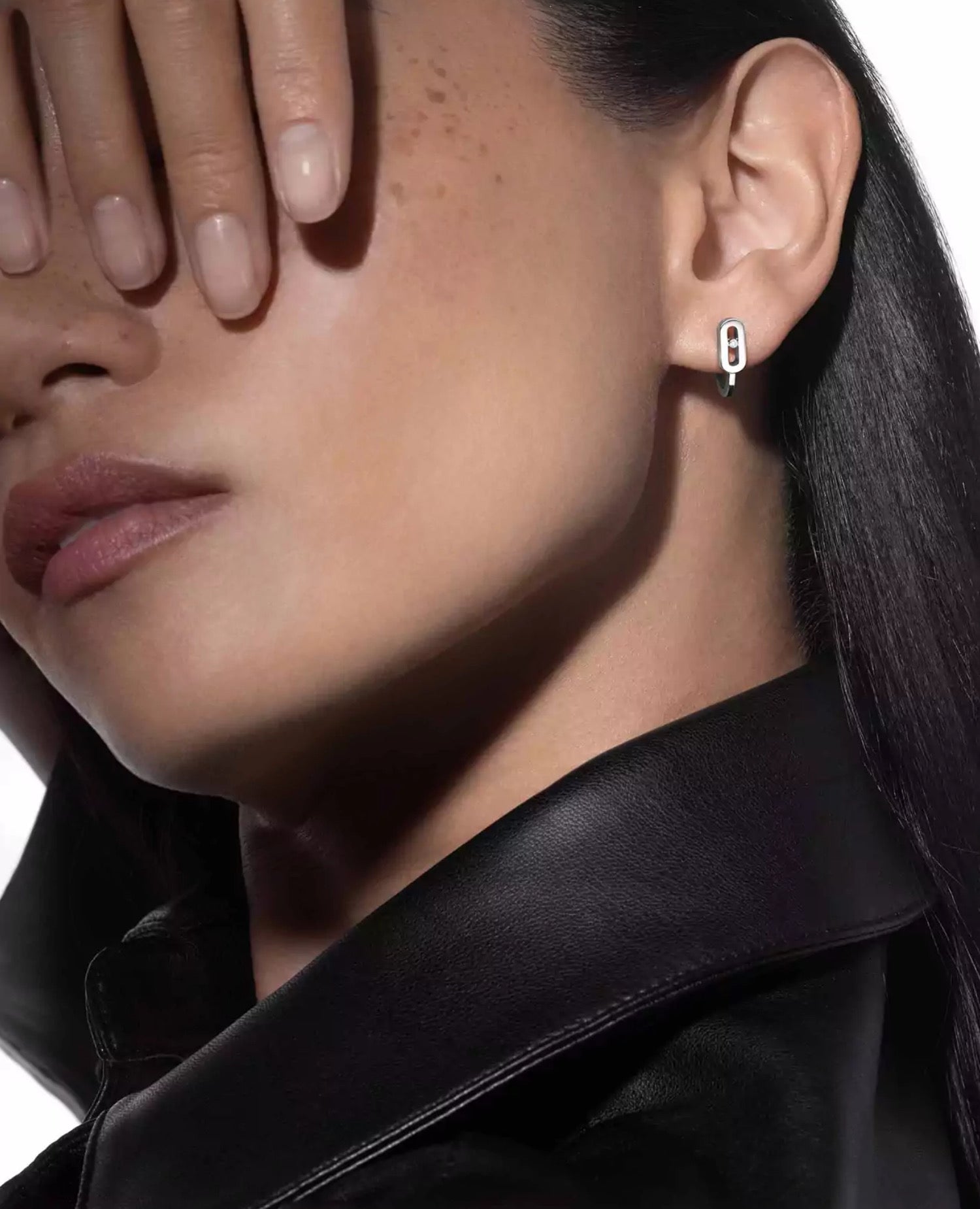 Messika Move Uno Mini Hoops Earrings Silver