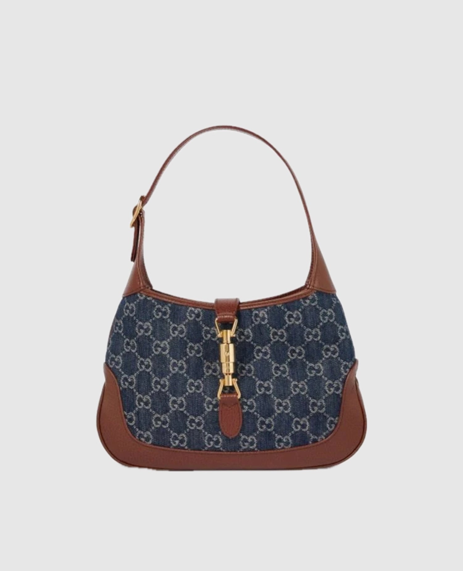 Gucci Jackie 1961 Small Shoulder Bag Blue & Brown