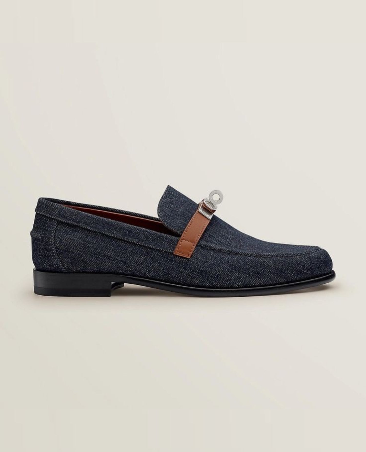 Hermès Destin Loafer Bleu Brut / Gold