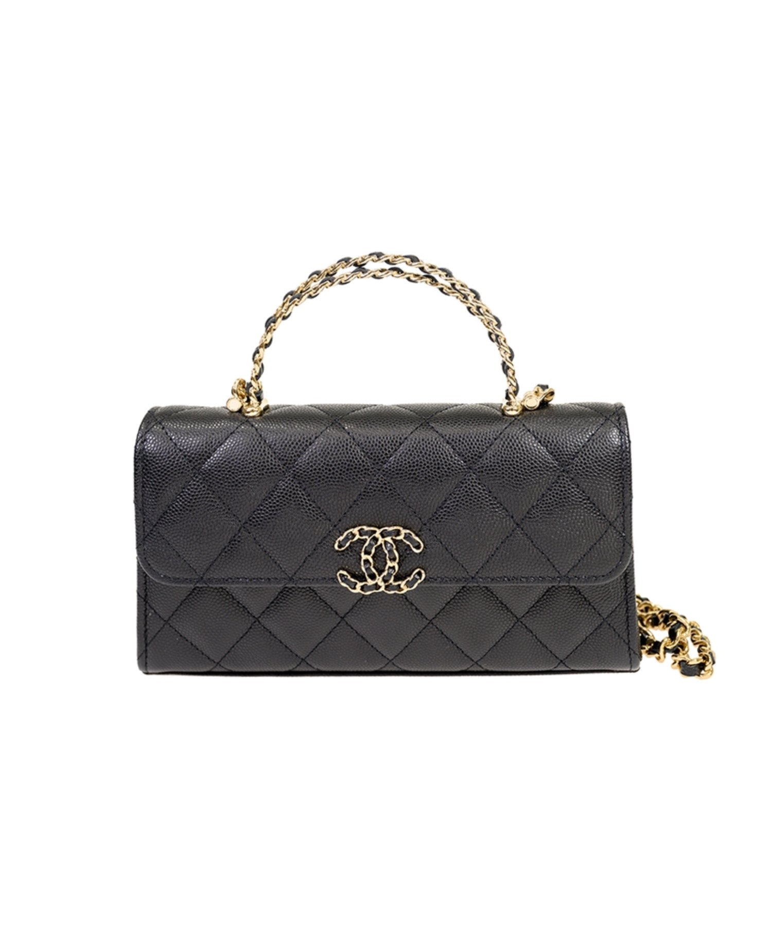 Coco Grain Embossed Cow Leather Flap Bag