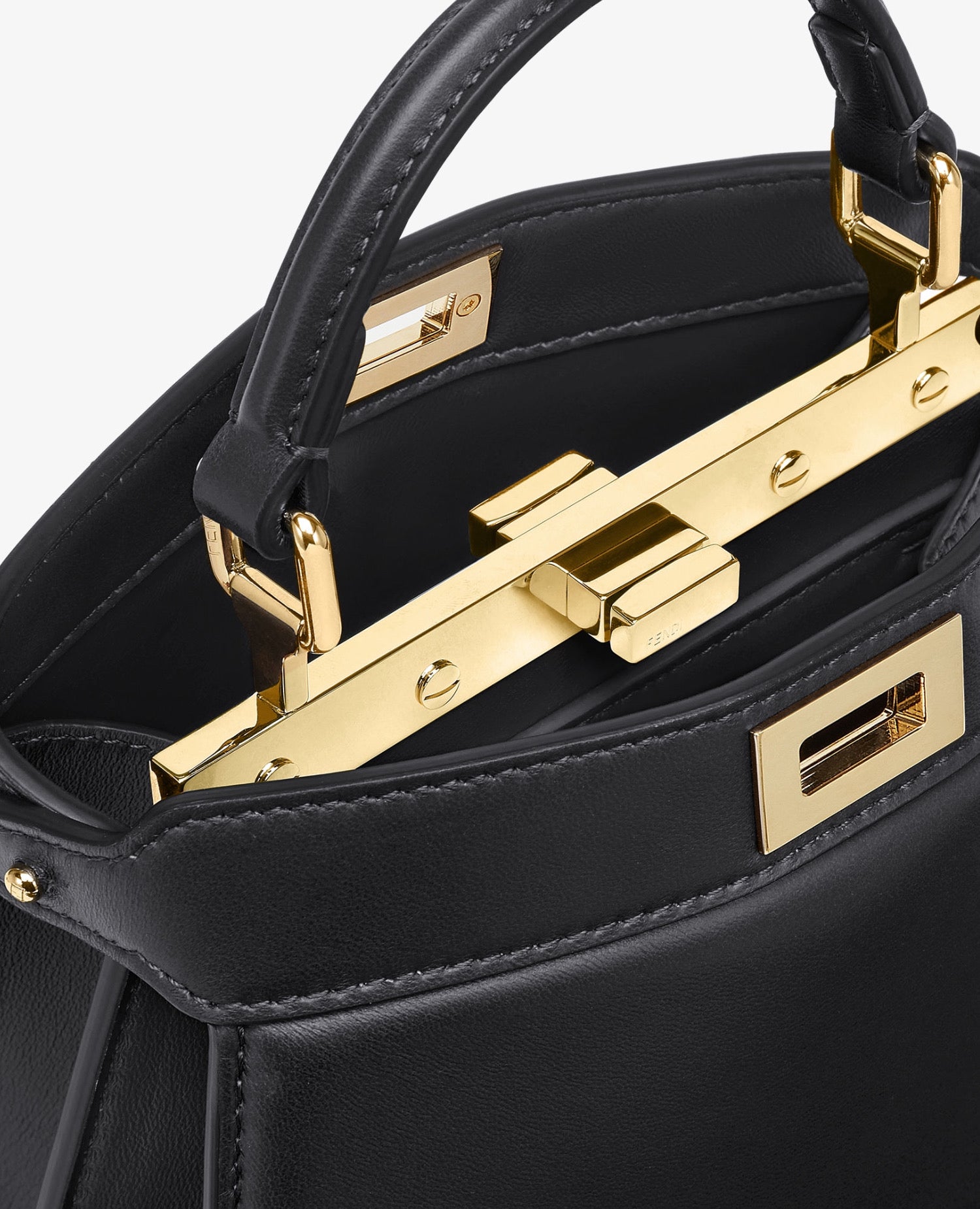 Fendi Peekaboo ISeeU Petite Black Nappa Leather
