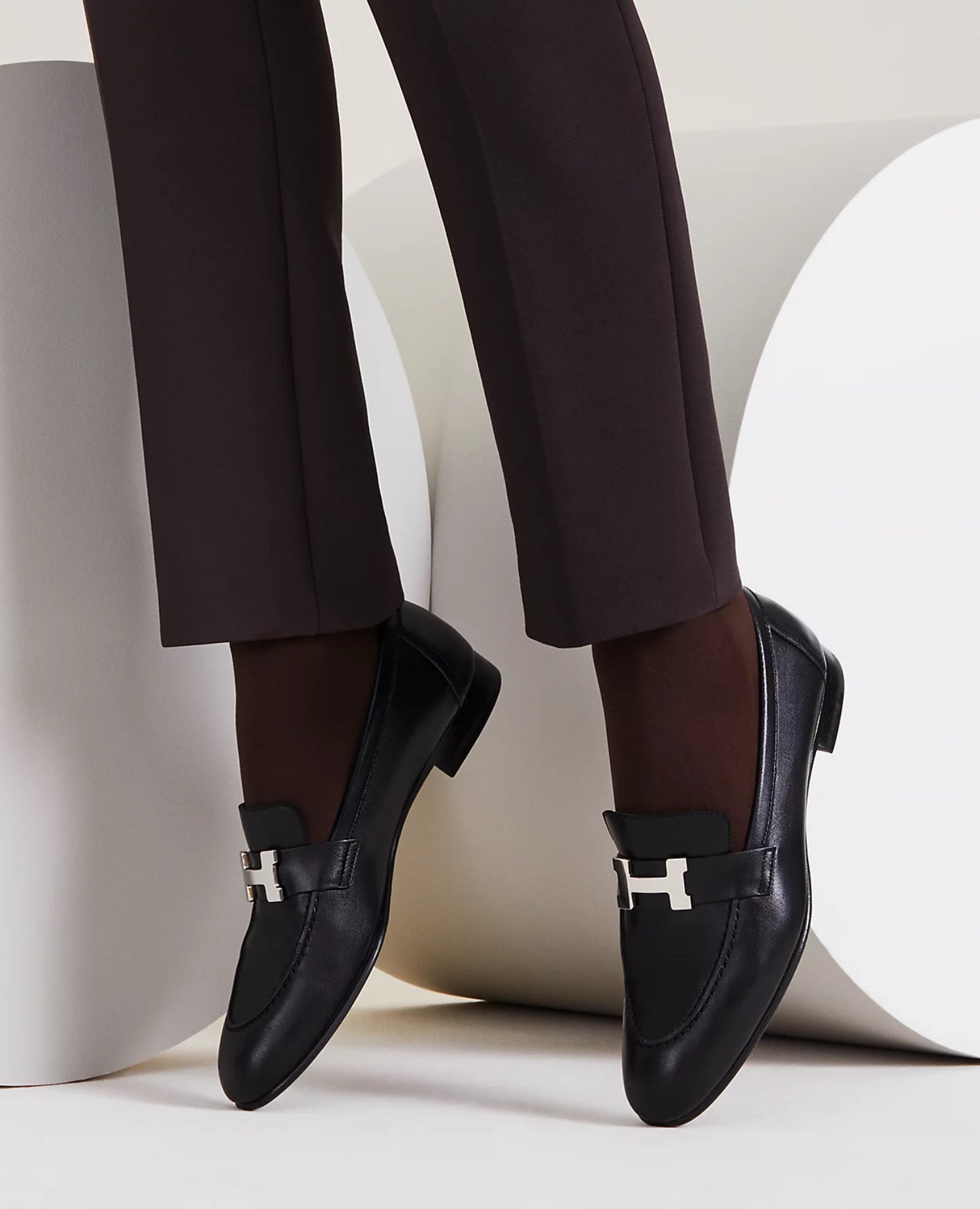 Hermès Paris loafer Noir H Silver