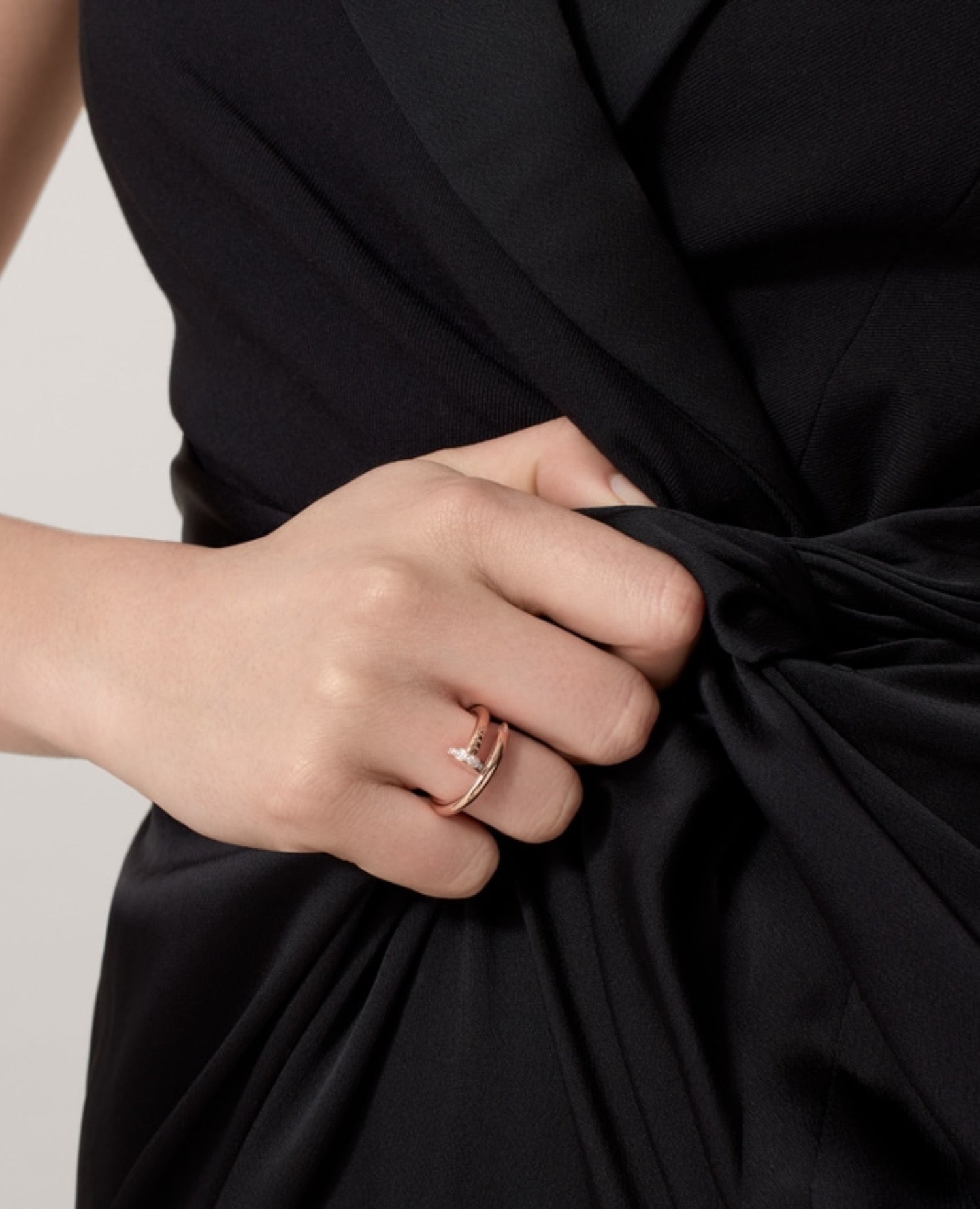 Cartier Juste Un Clou Ring, Classic Model, Diamonds, Rose Gold