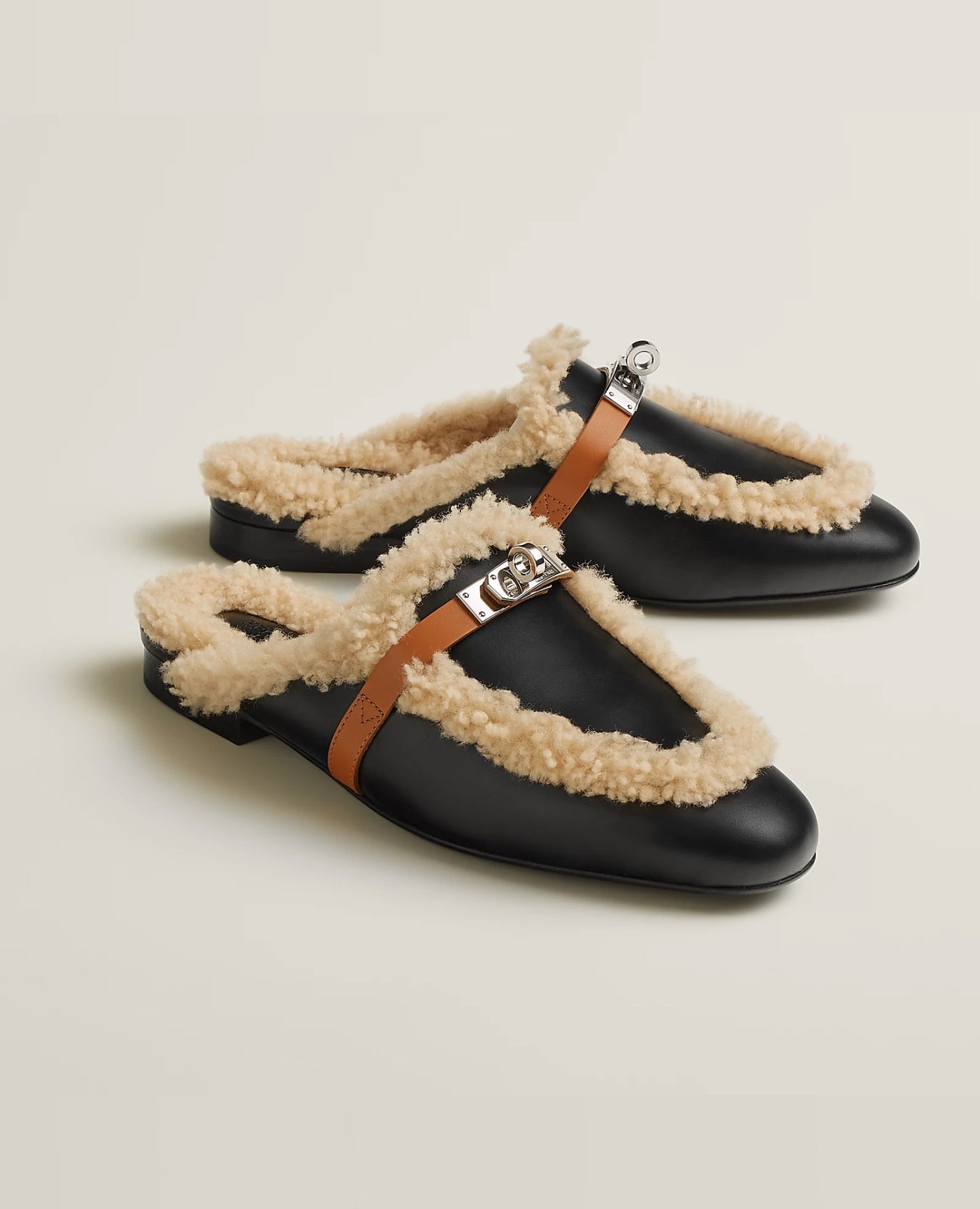 Hermès Oz Mule Noir / Naturel