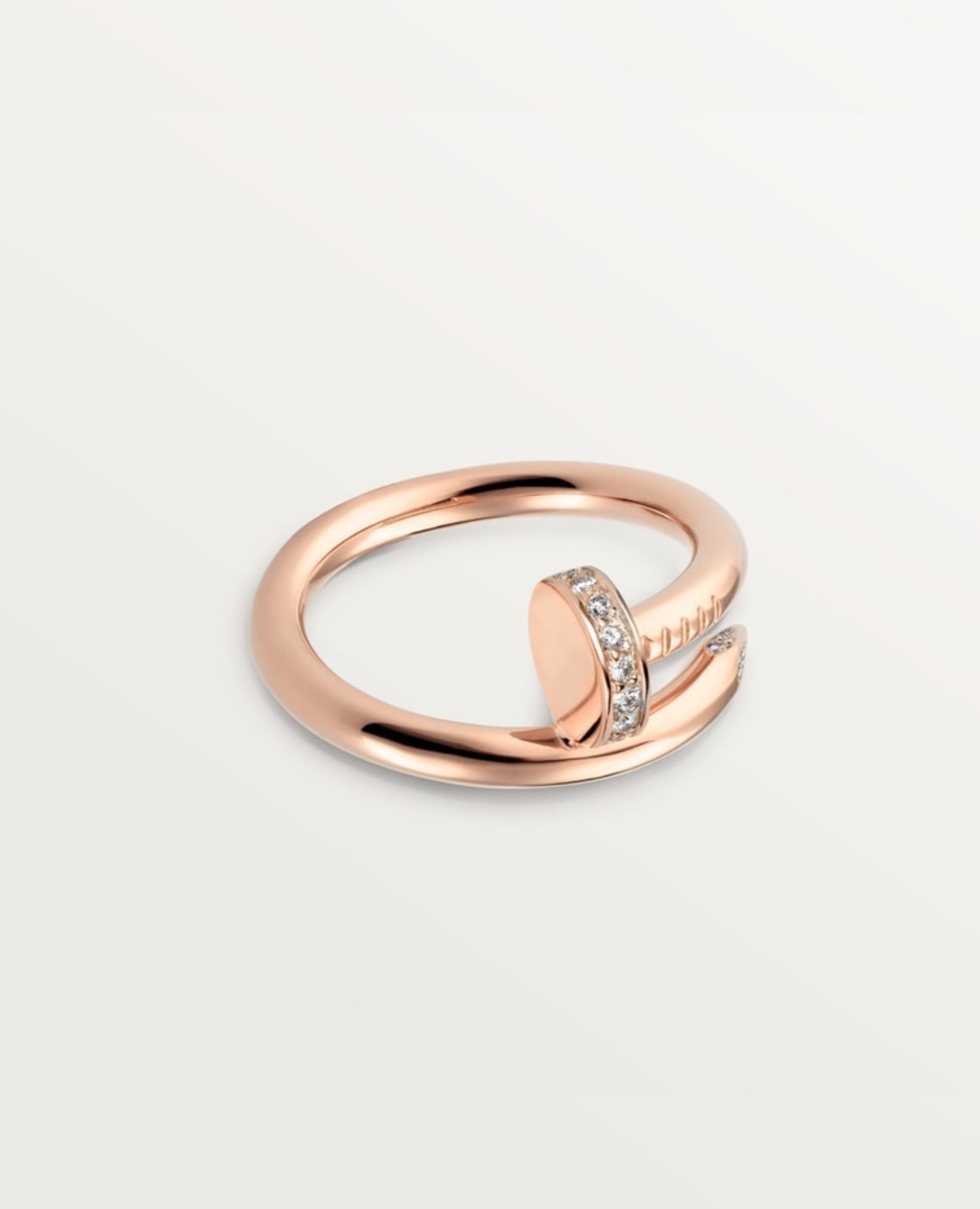 Cartier Juste Un Clou Ring, Classic Model, Diamonds, Rose Gold