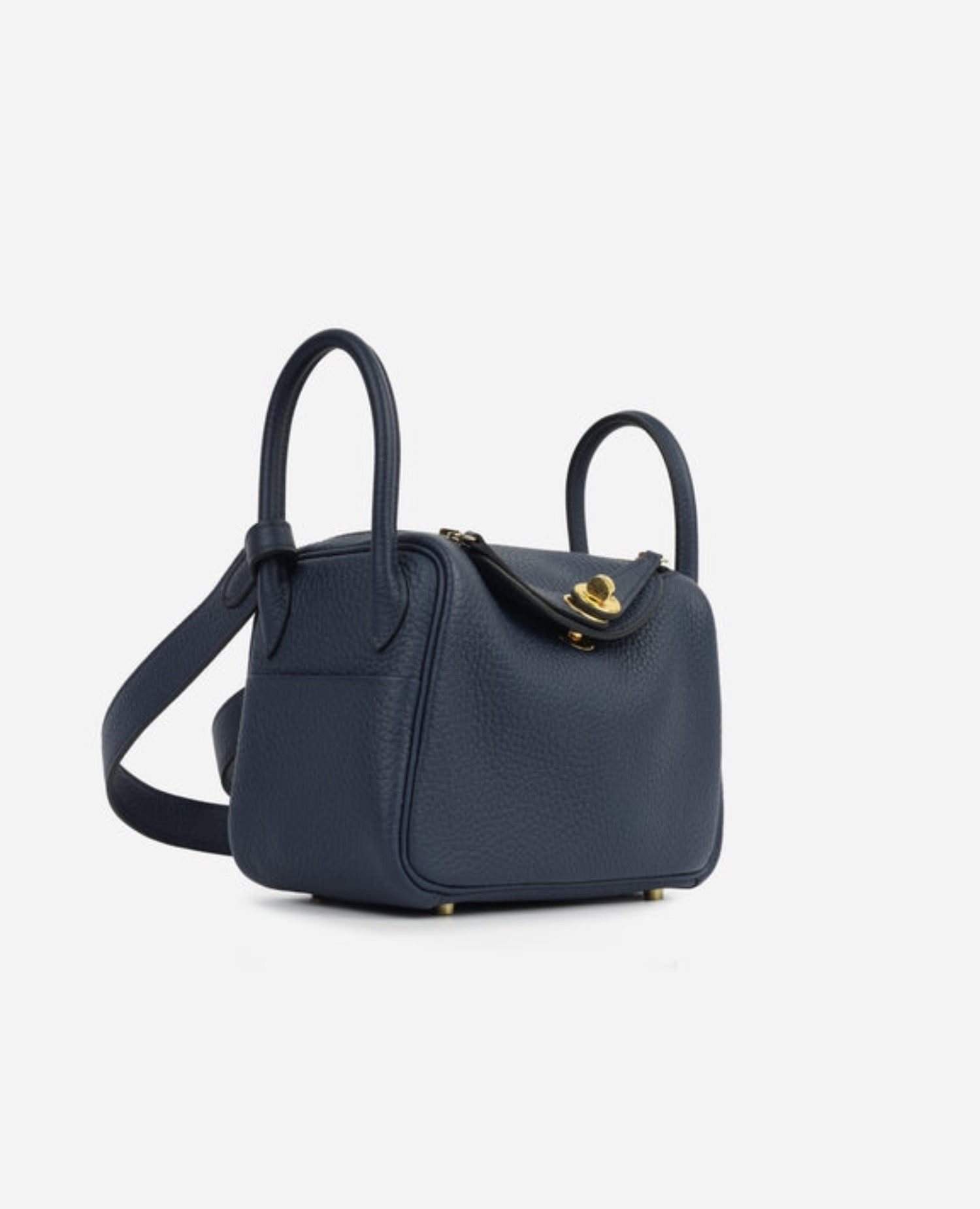 Hermès Mini Lindy Bleu De Prusse