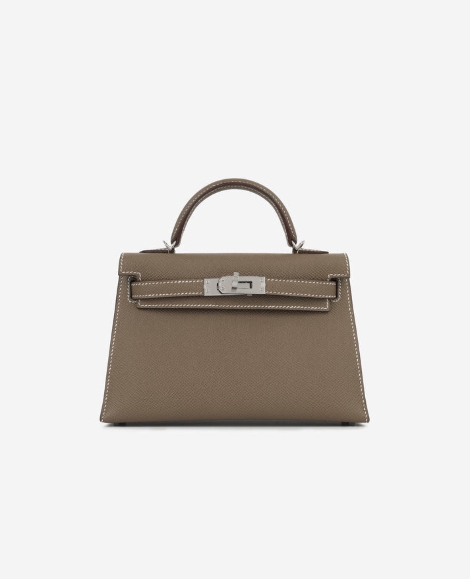 Hermès Mini Kelly Epsom Etoupe PHW