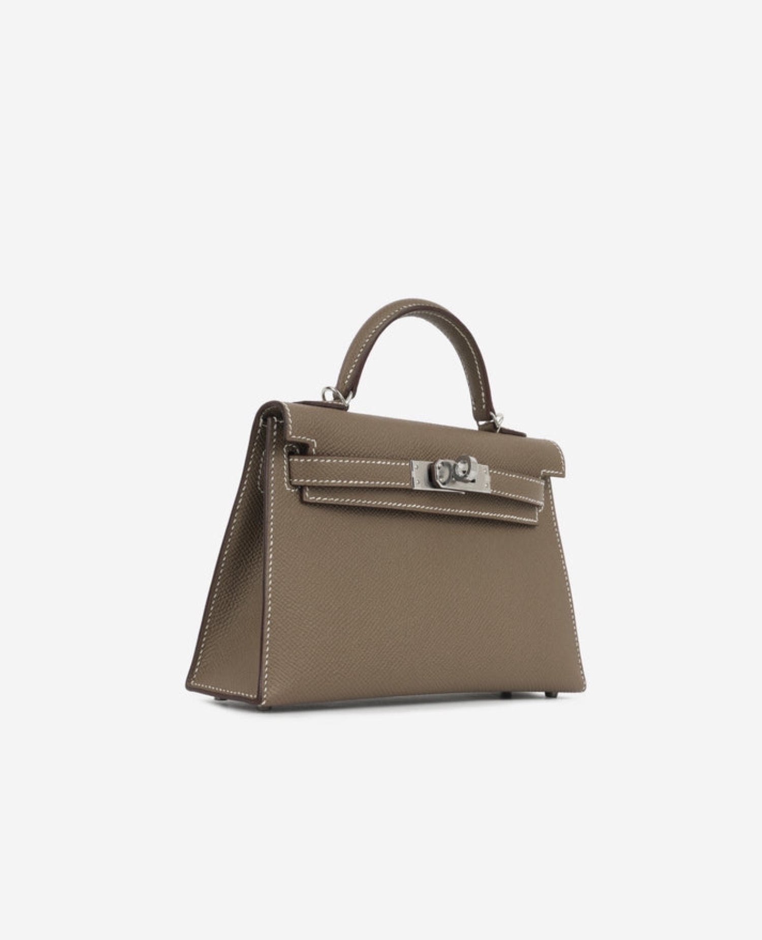 Hermès Mini Kelly Epsom Etoupe PHW