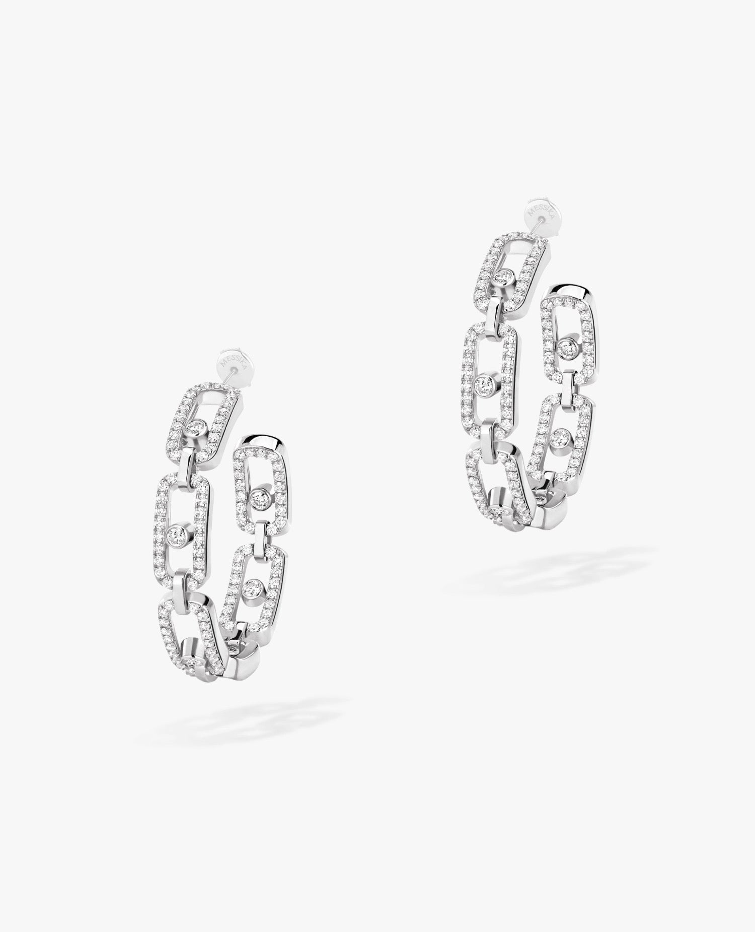 Messika Move Link SM Hoop Earrings Silver