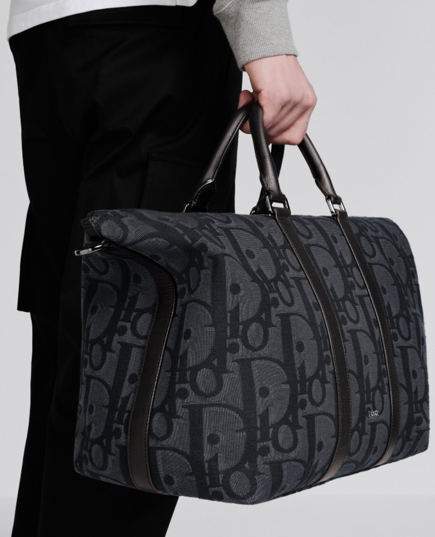 Christian Dior Weekender 40 Black Maxi Oblique