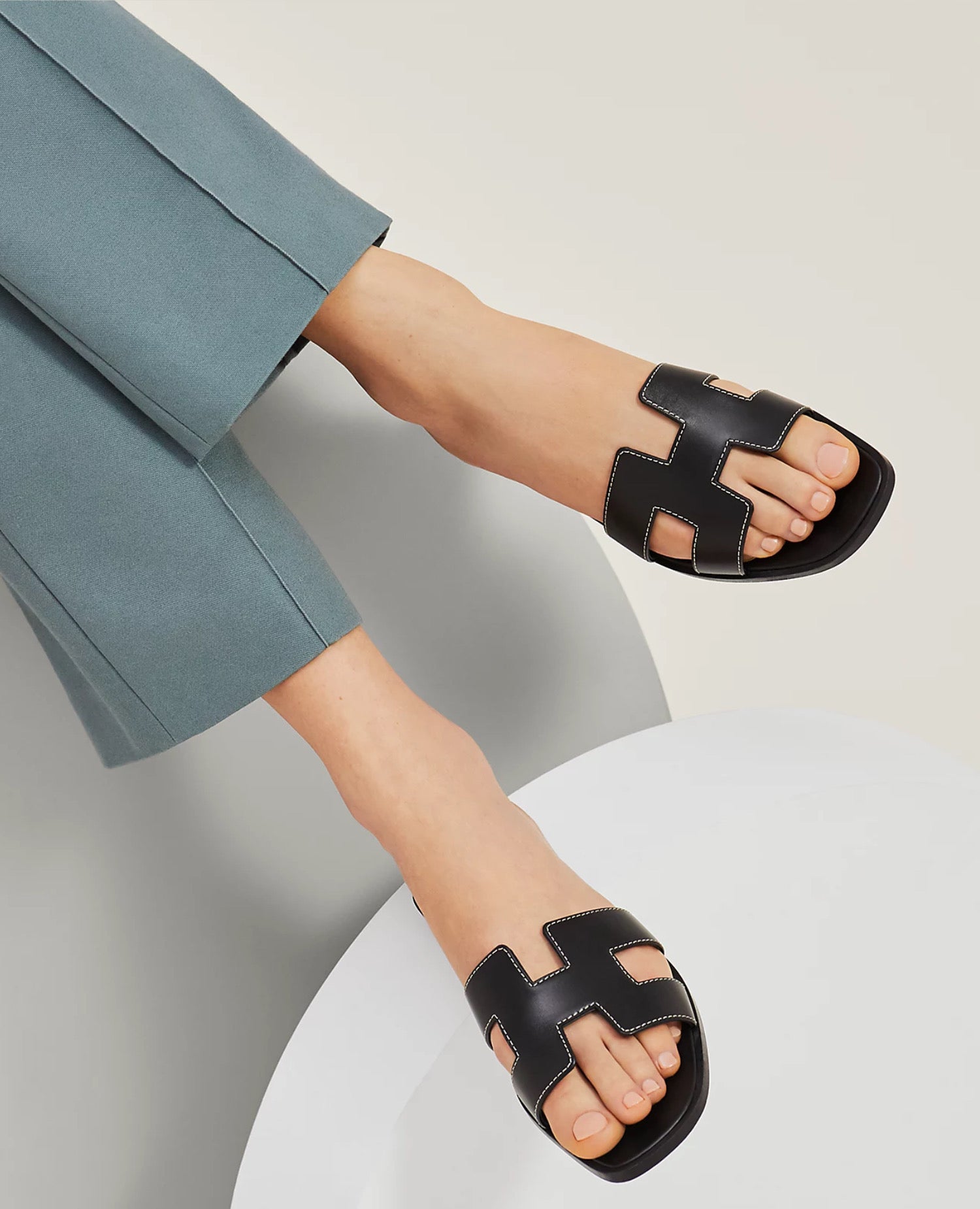 Hermès Oran Sandal Full Noir