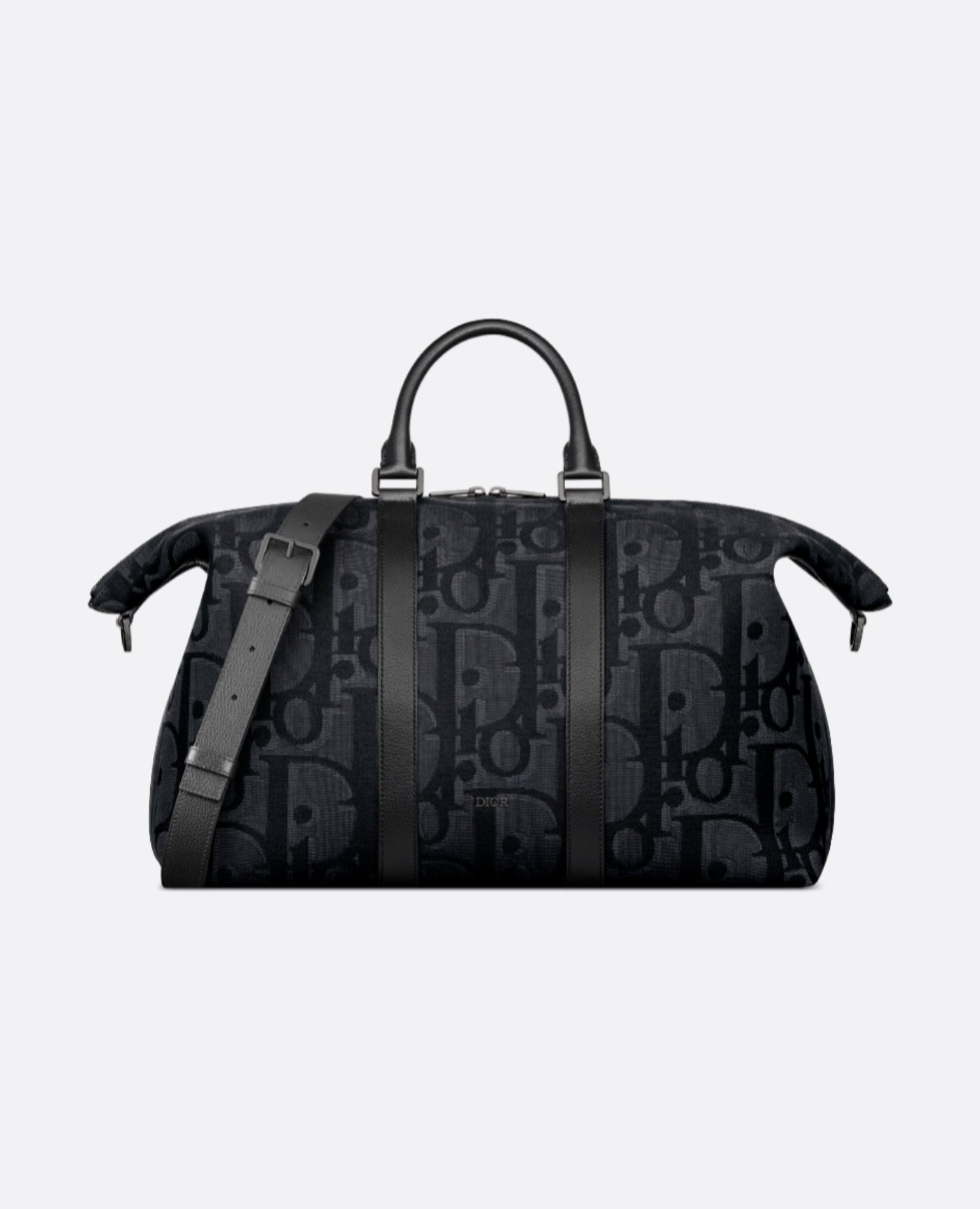 Christian Dior Weekender 40 Black Maxi Oblique