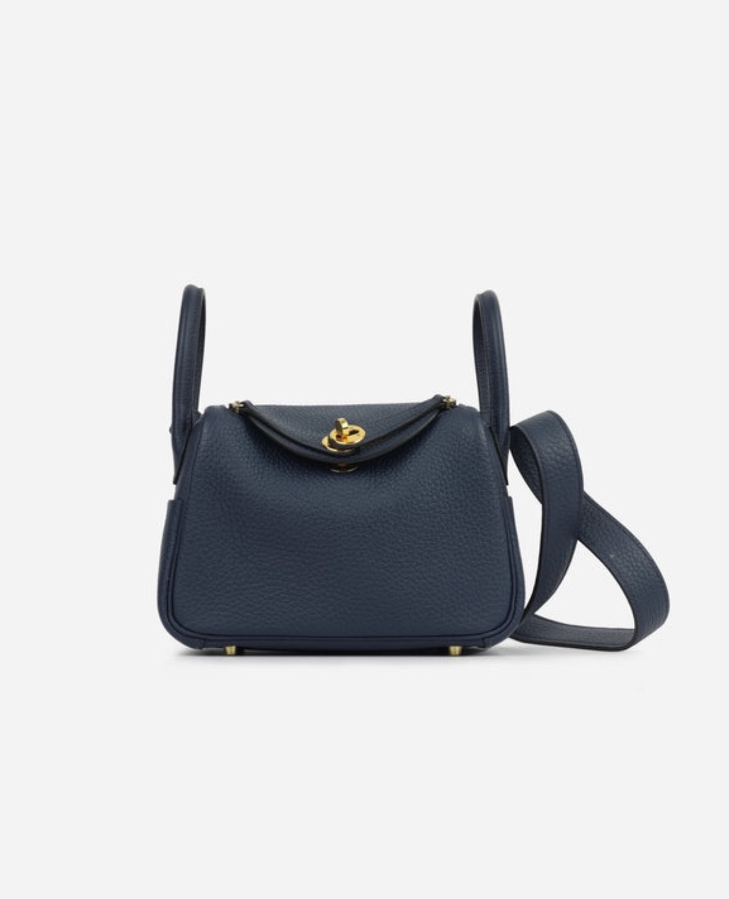 Hermès Mini Lindy Bleu De Prusse
