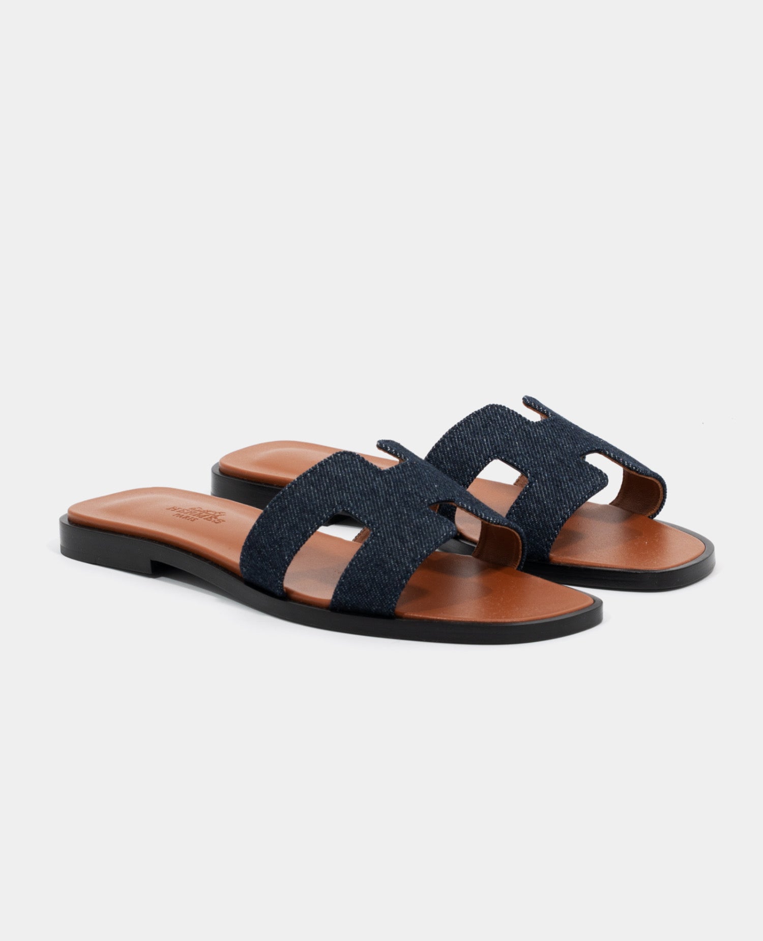 Hermès Oran Sandal Navy Blue