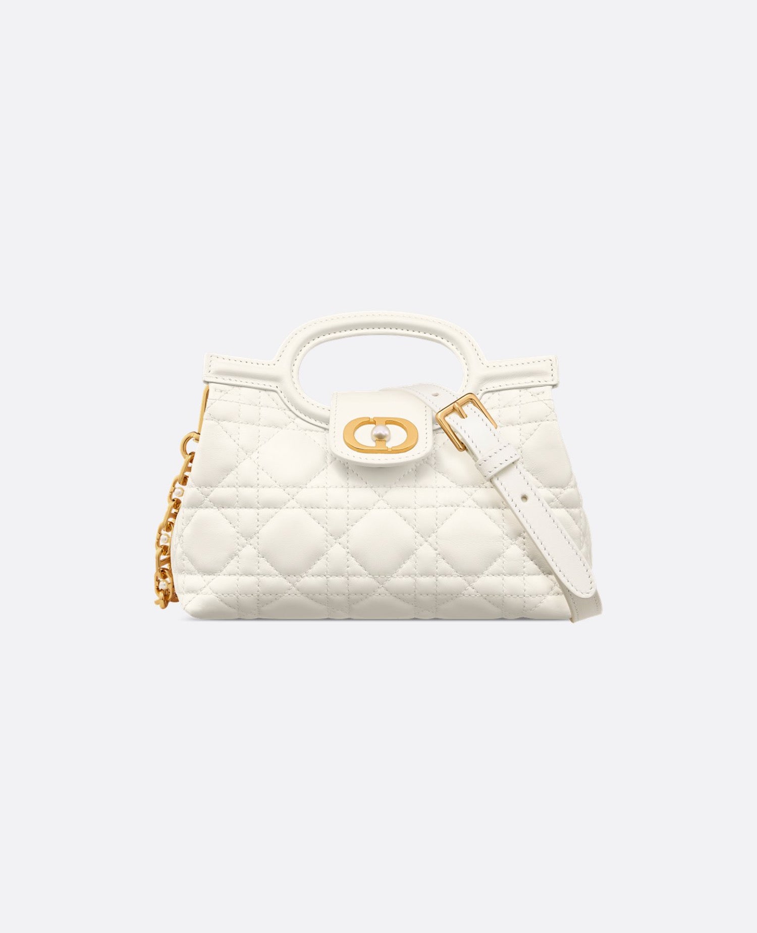 Christian Dior Jolie Top Handle Mini Bag Latte Cannage Lambskin