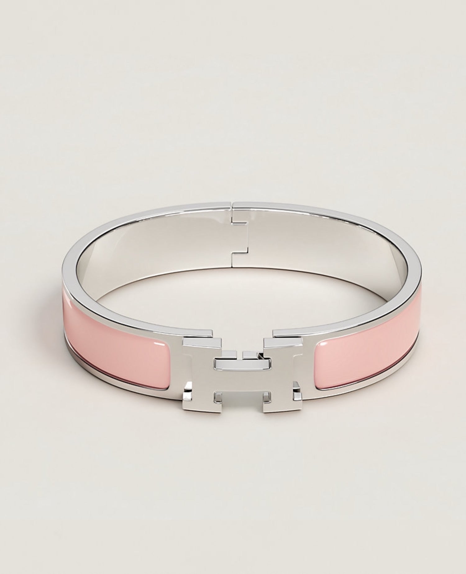 Hermès Clic H Bracelet Rose Candeur
