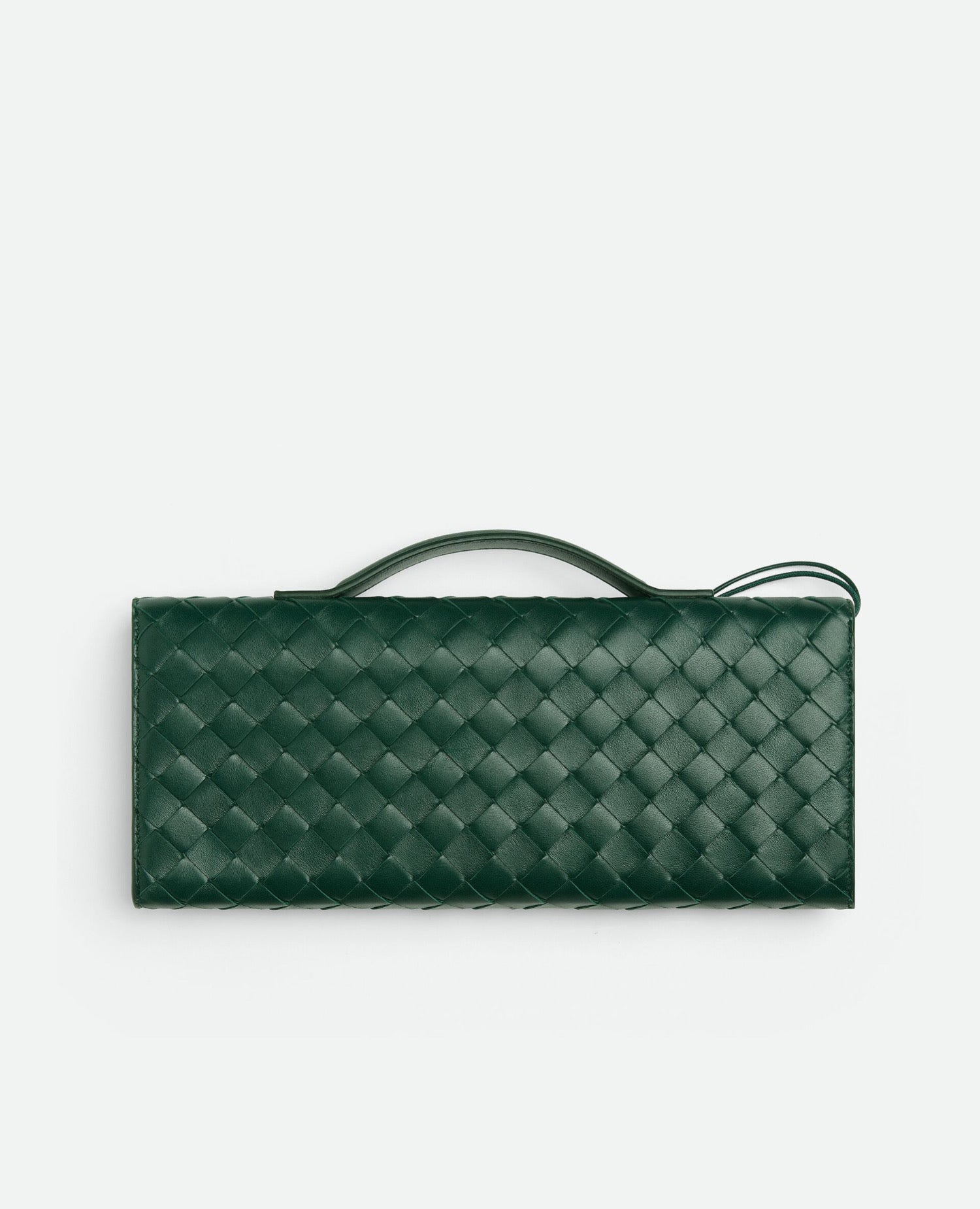 Bottega Veneta Long Clutch Andiamo With Handle Emerald Green