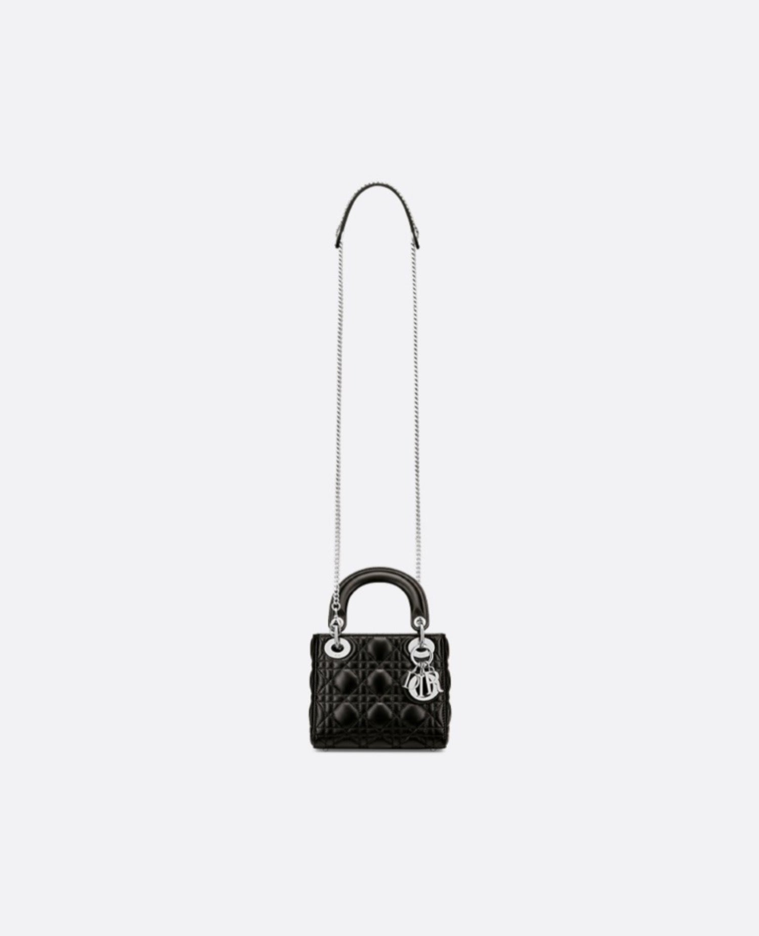 Christian Dior Mini Lady Dior Bag
Black Silver Hardware