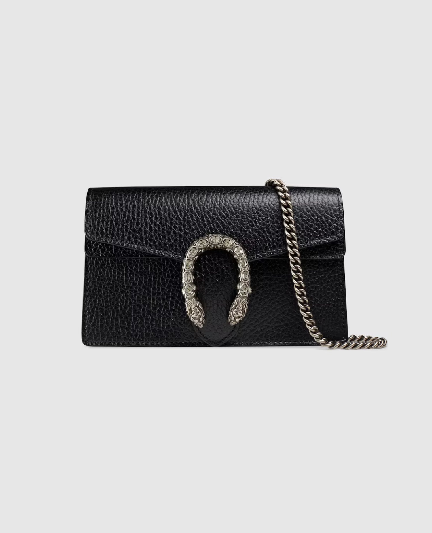 Gucci Dionysus Leather Super Mini Bag Black