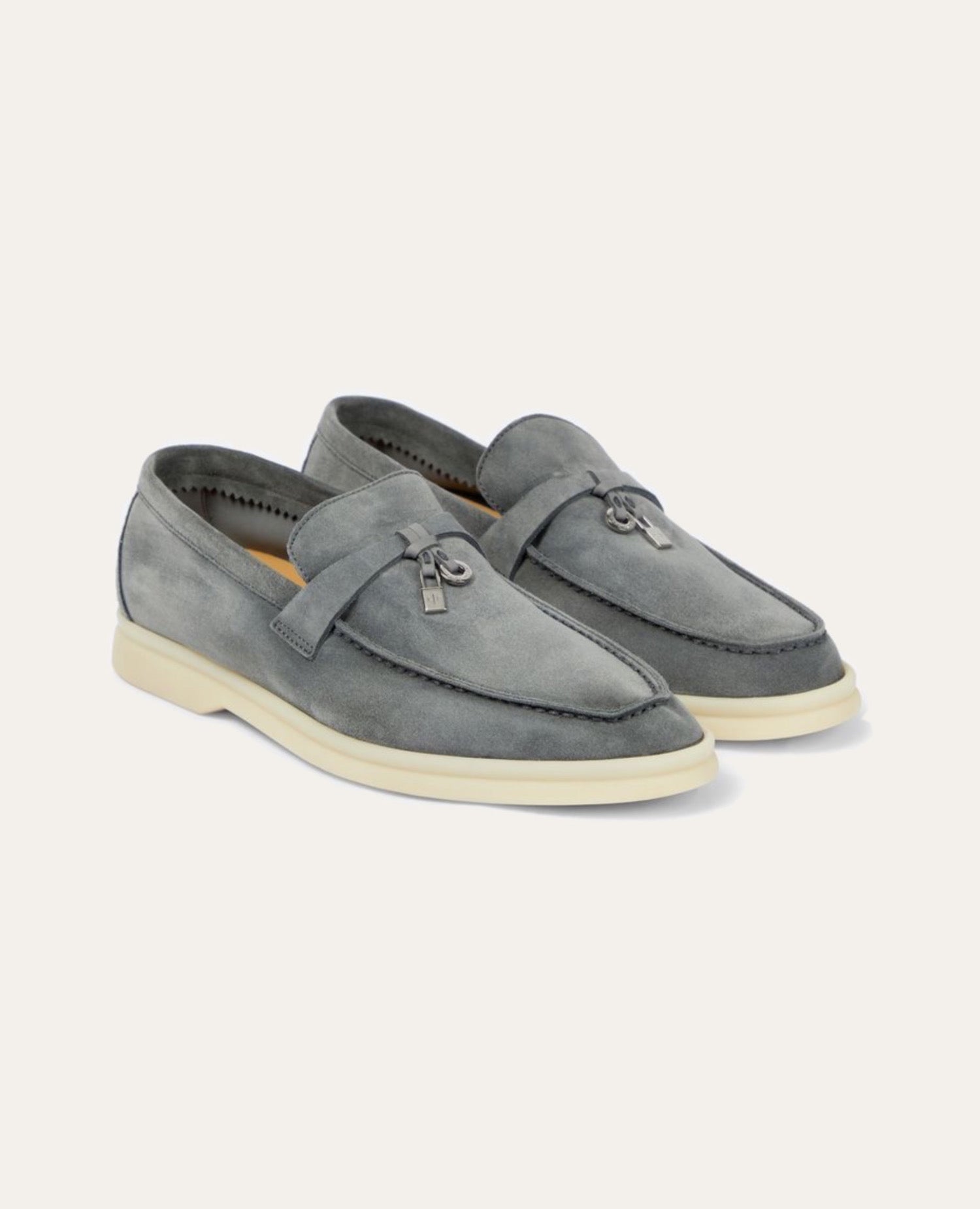 Loro Piana Summer Walk Loafers Grey