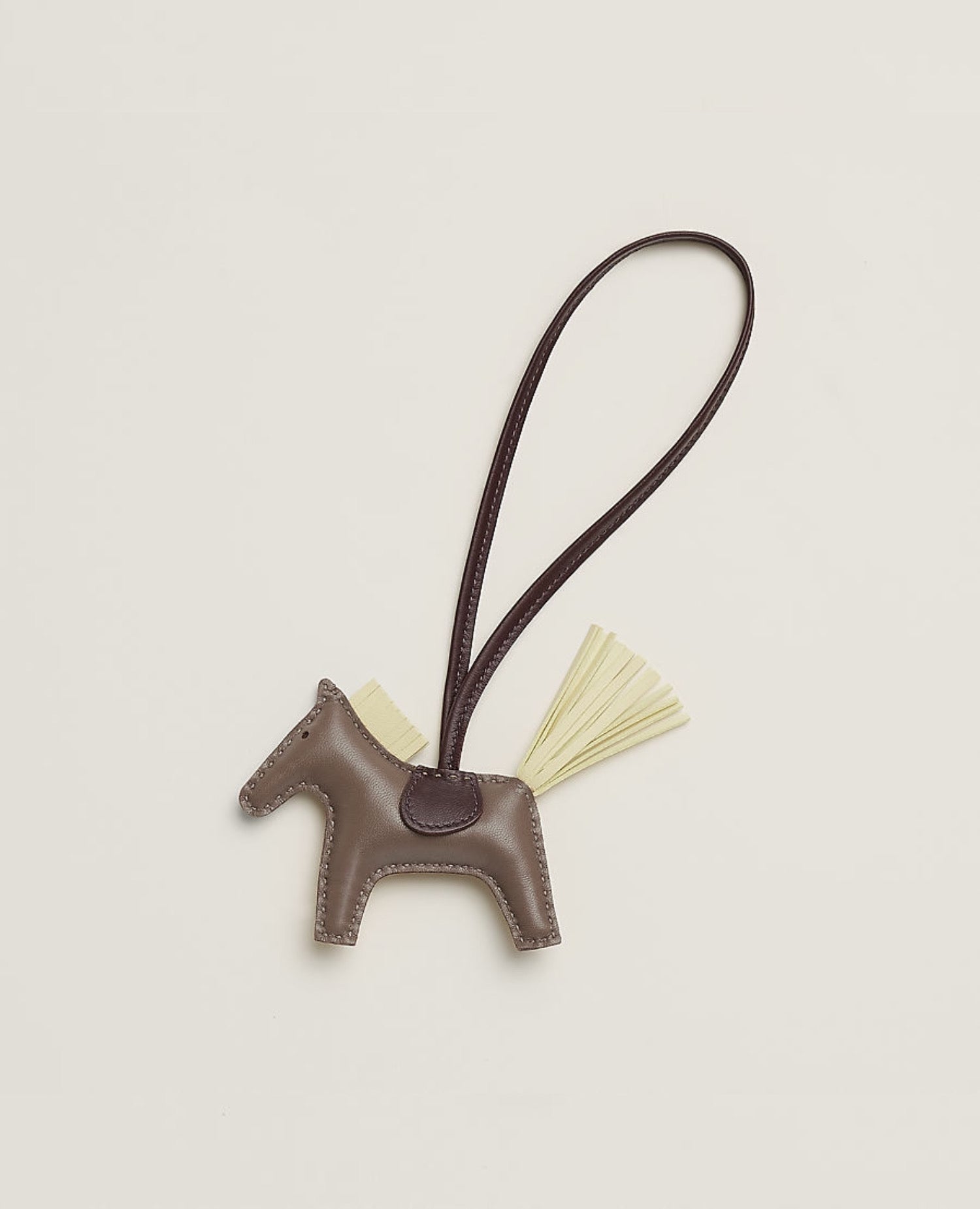 Hermès Rodeo PM Charm Etoup / Rouge Sellier