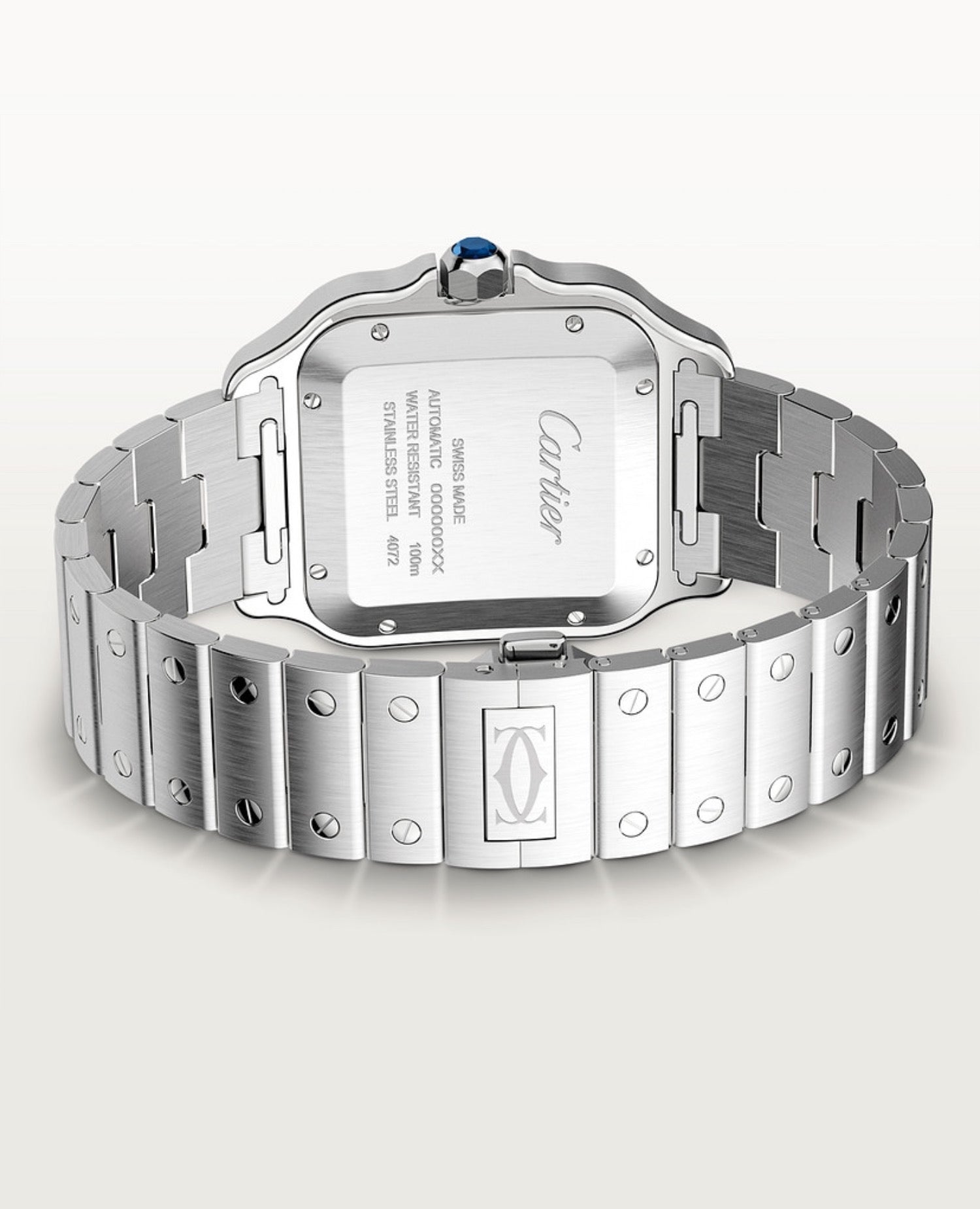 Santos DE Cartier Watch, Large Model, Silver