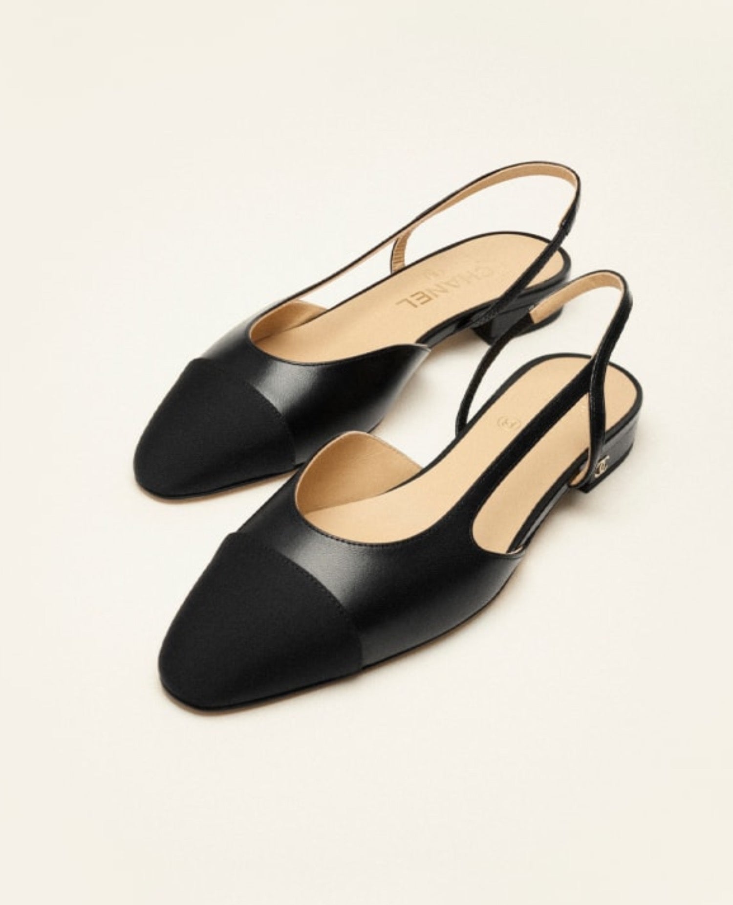 Coco Slingbacks Goatskin & Grosgrain Black