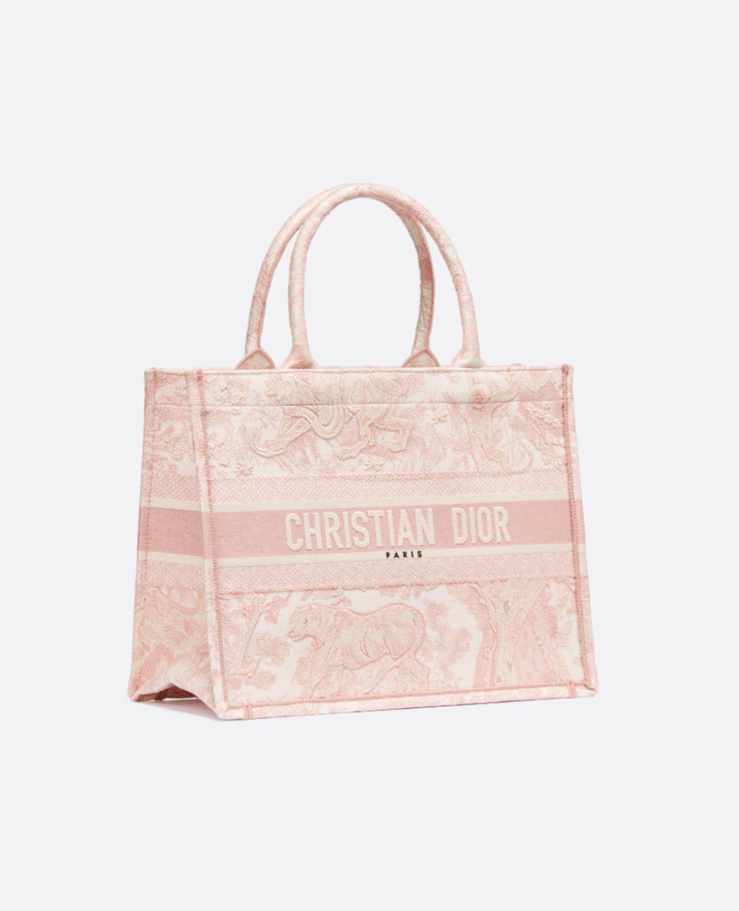 Christian Dior Medium Book Tote Bag Pink Toile