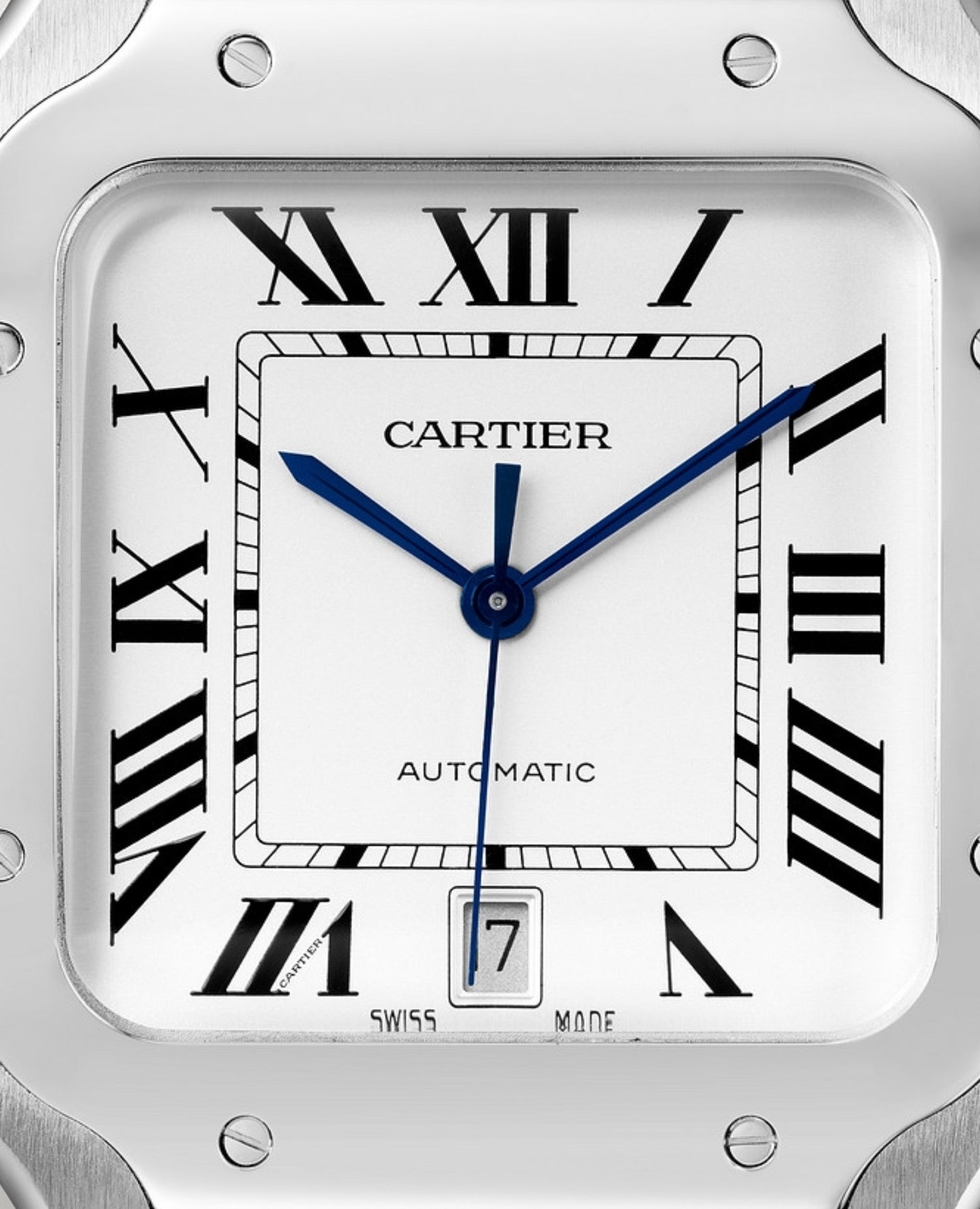 Santos DE Cartier Watch, Large Model, Silver