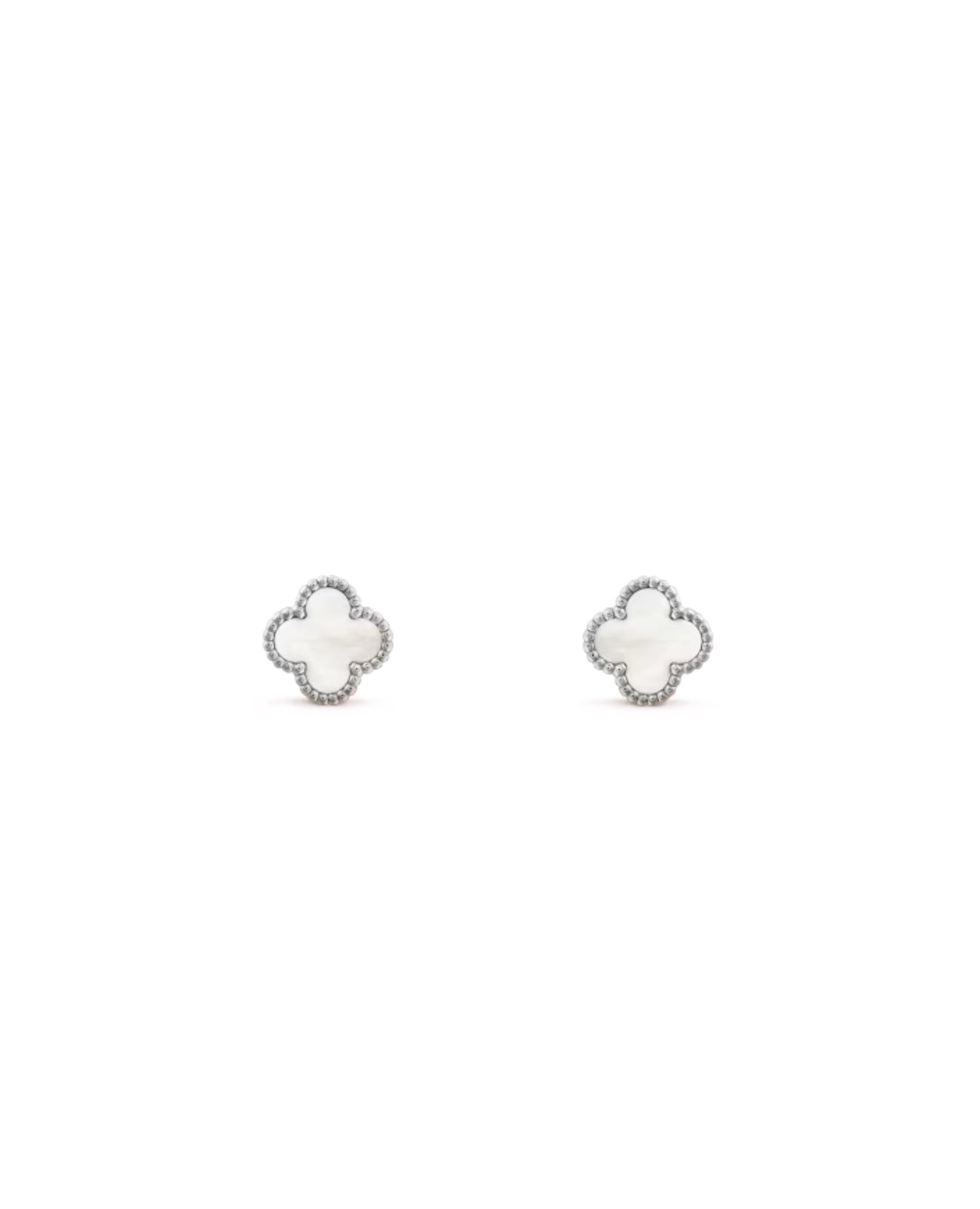 Van Cleef Sweet Alhambra earstuds, white gold, Mother-of-pearl