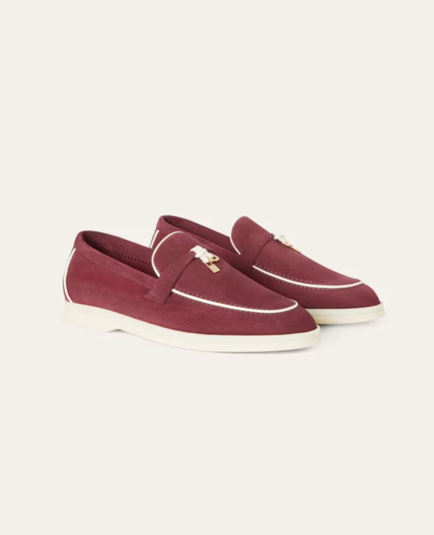 Loro Piana Summer Charms Walk Loafers Azuki Beans