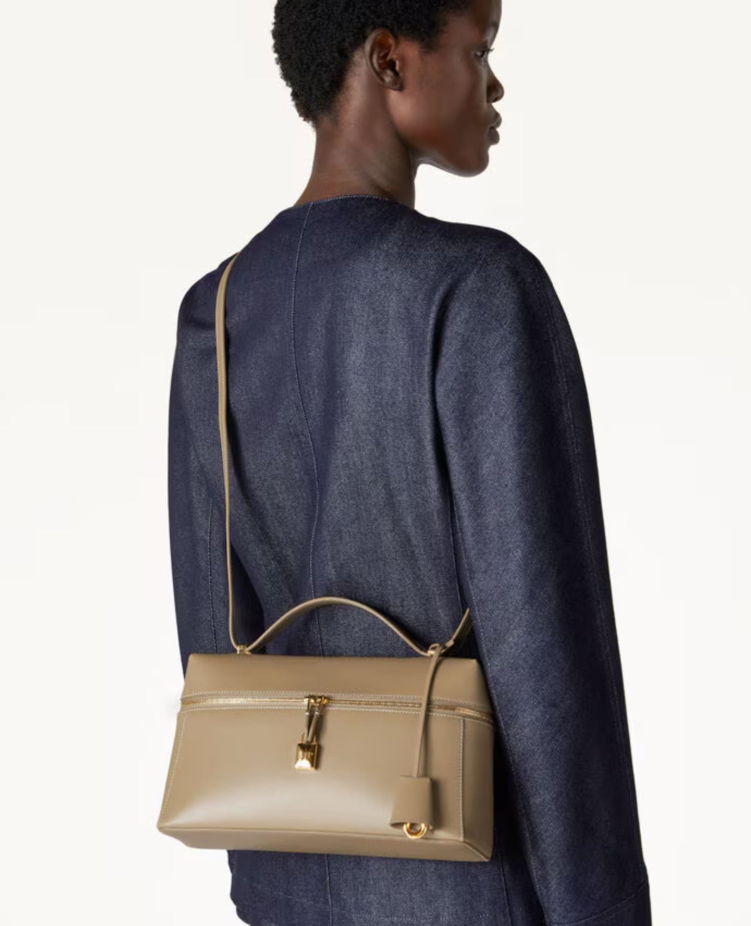 Loro Piana Extra Bag L27 Light Bamboo