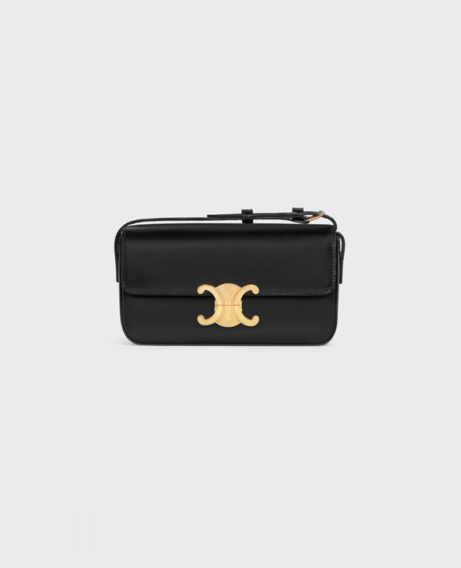 Celine Chain Shoulder Bag Clause In Shiny Calfskin