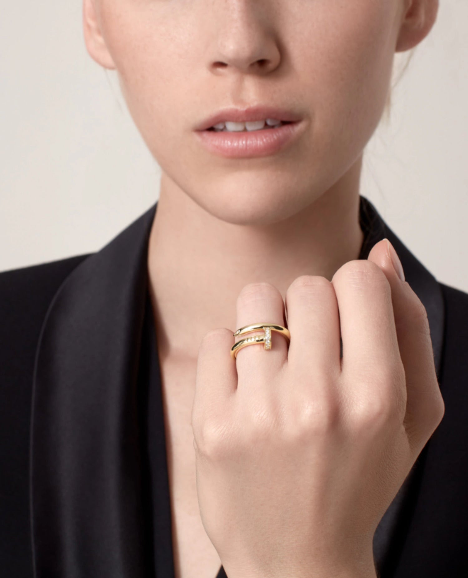 Cartier Just Un Clou Ring. Classic Model, Diamonds, Yellow Gold