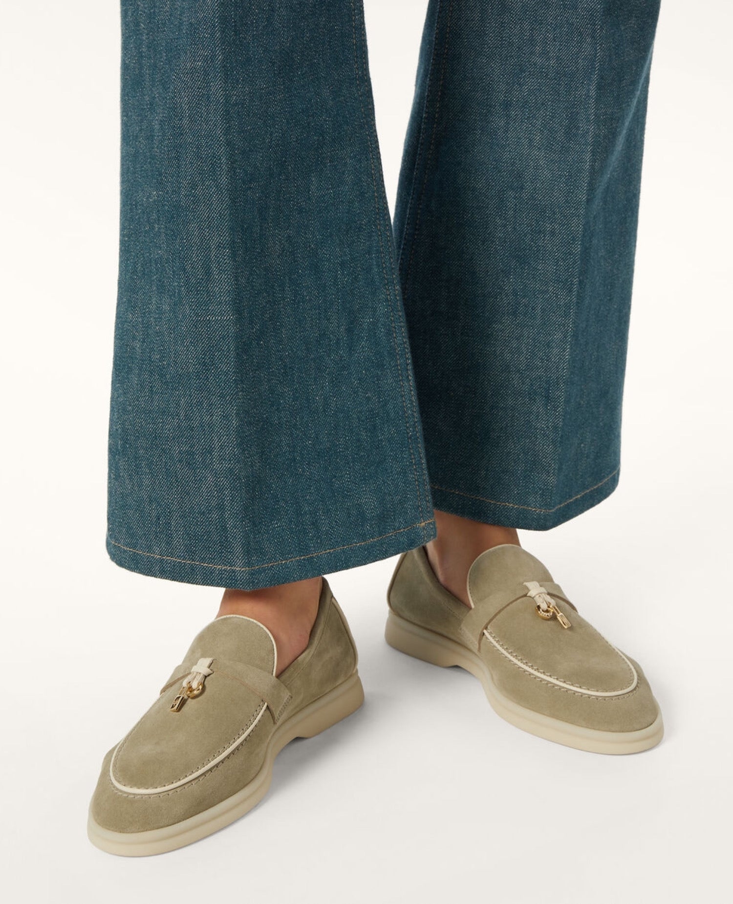 Loro Piana Summer Charms Walk Loafer Dried Taragon