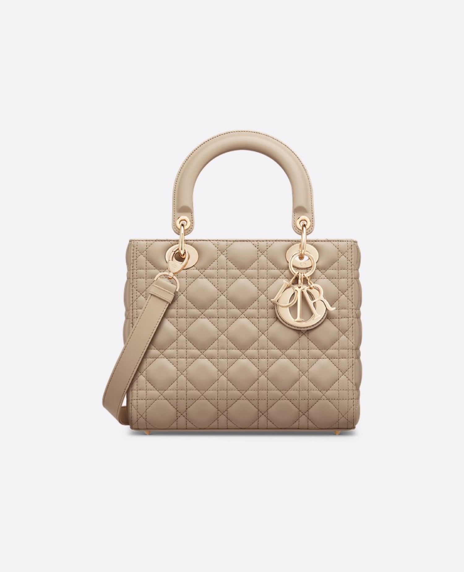 Christian Dior Medium Lady Dior Bag Sand-Colored