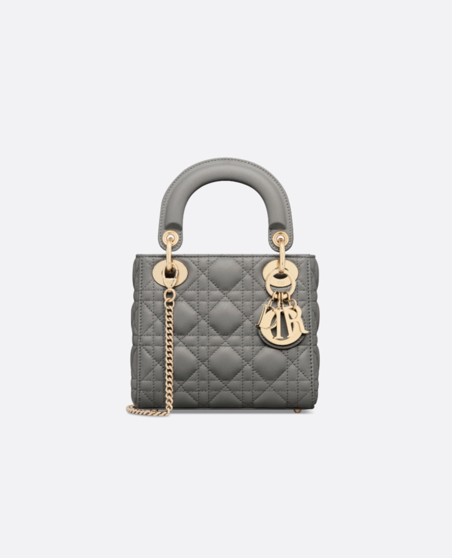 Christian Dior Mini Lady Dior Bag Stone Gray