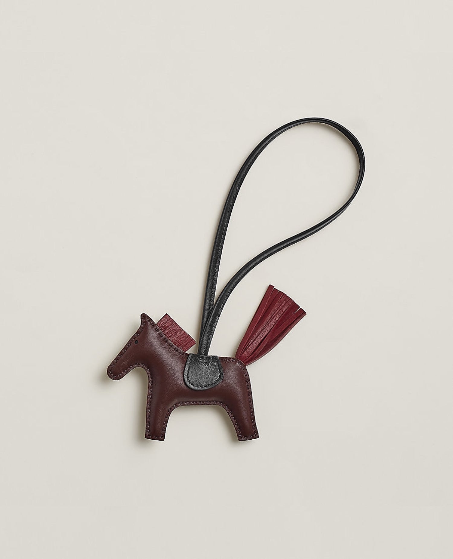 Hermès Rodeo PM Charm Rouge H/ Rouge Sellier / Noir