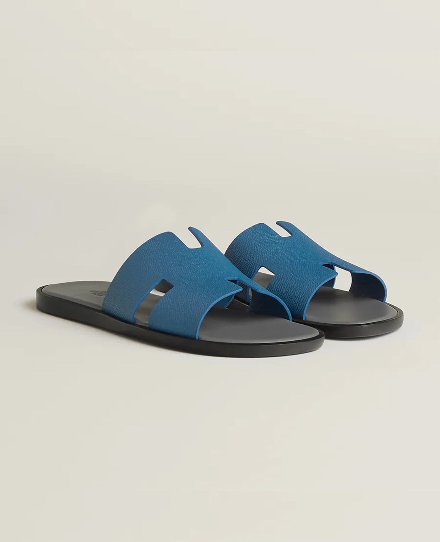 Hermès Izmir Sandal Bleu Bleuet / Gris Osmium