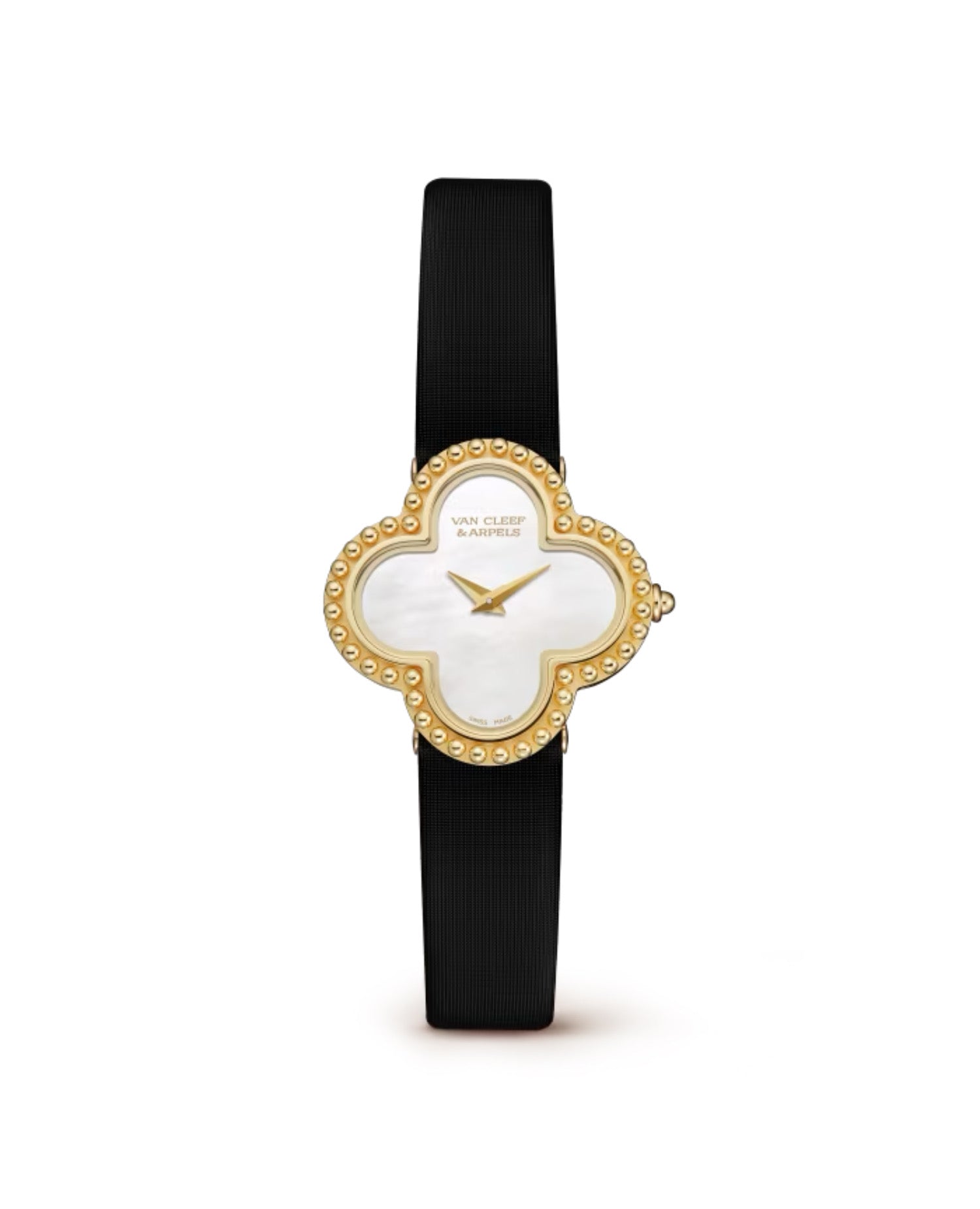 Van Cleef Alhambra watch, small model, yellow gold, Mother-of-pearl