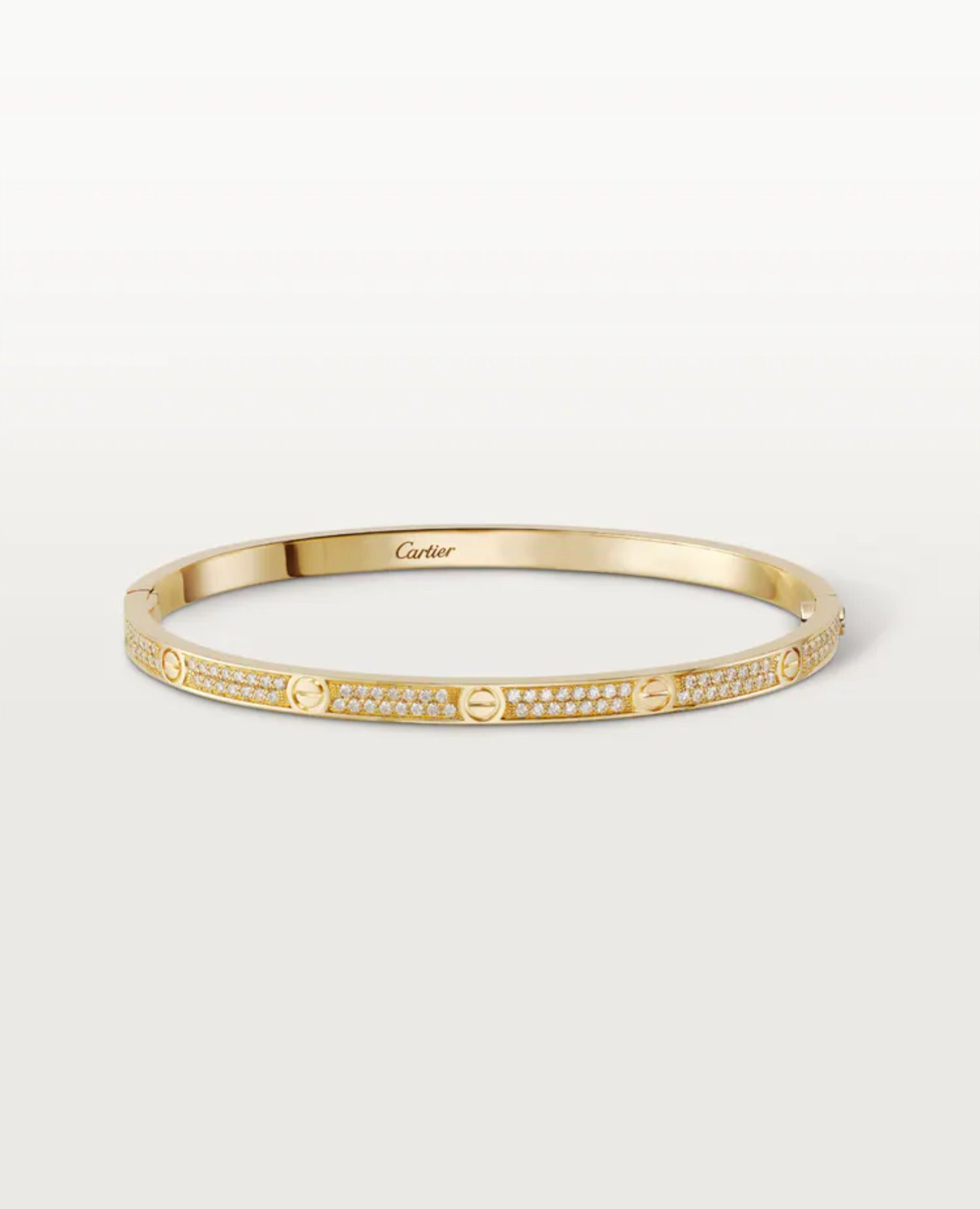 Cartier Love Bracelet, Small Model, Paved, Yellow Gold